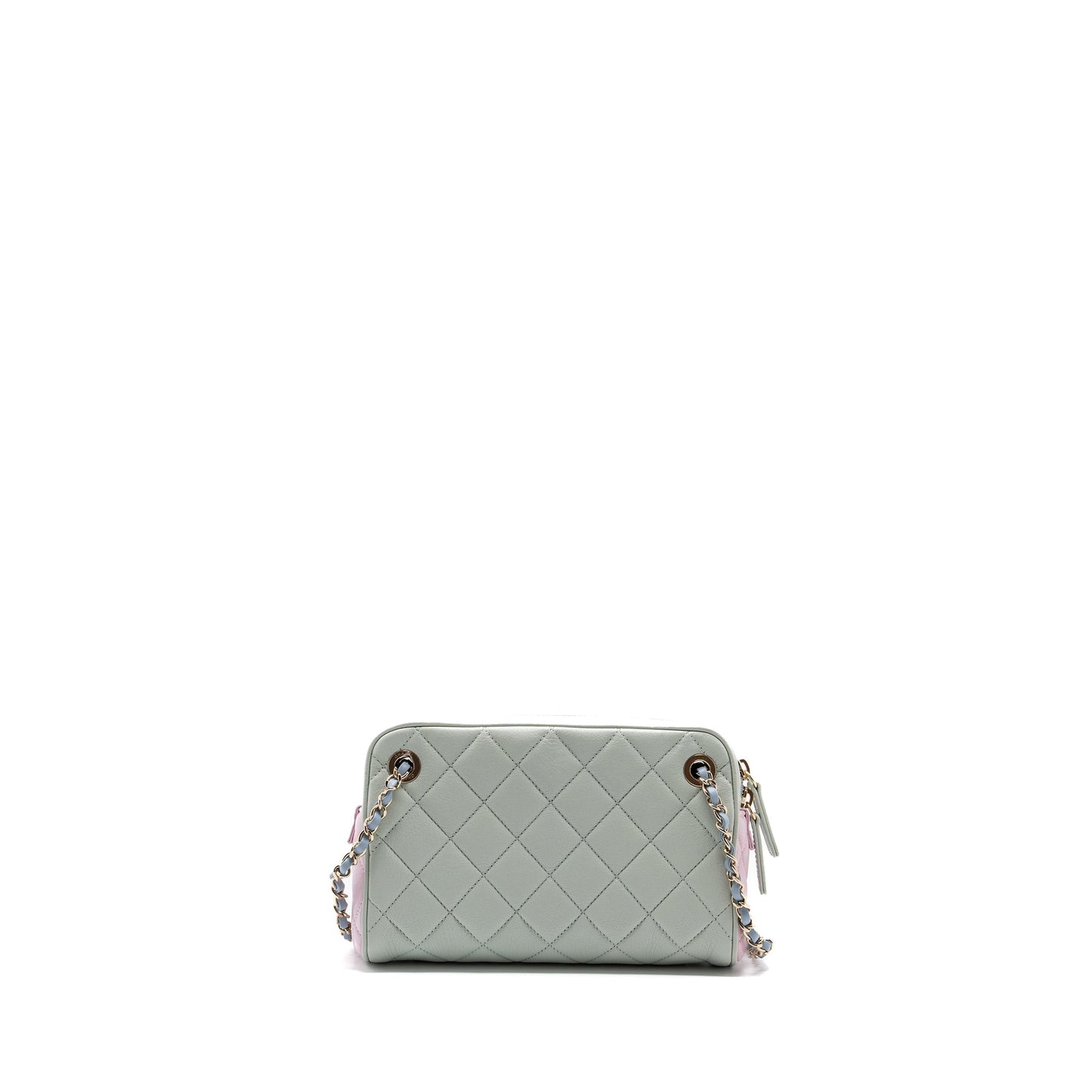 Chanel small camera bag goatskin multicolor green / blue / pink L