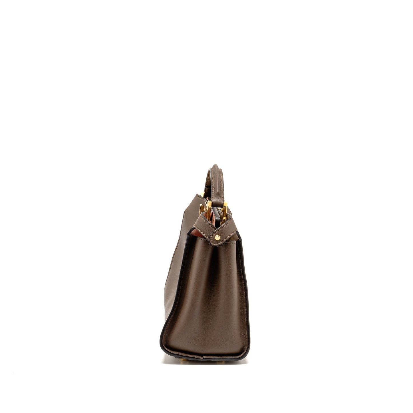Fendi Small Peekaboo Iconic Purse Calfskin Brown