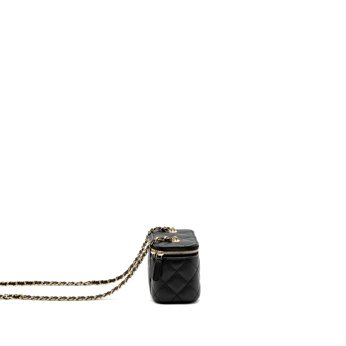 Chanel Mini Vanity with Chain Caviar Black L (Microchip)