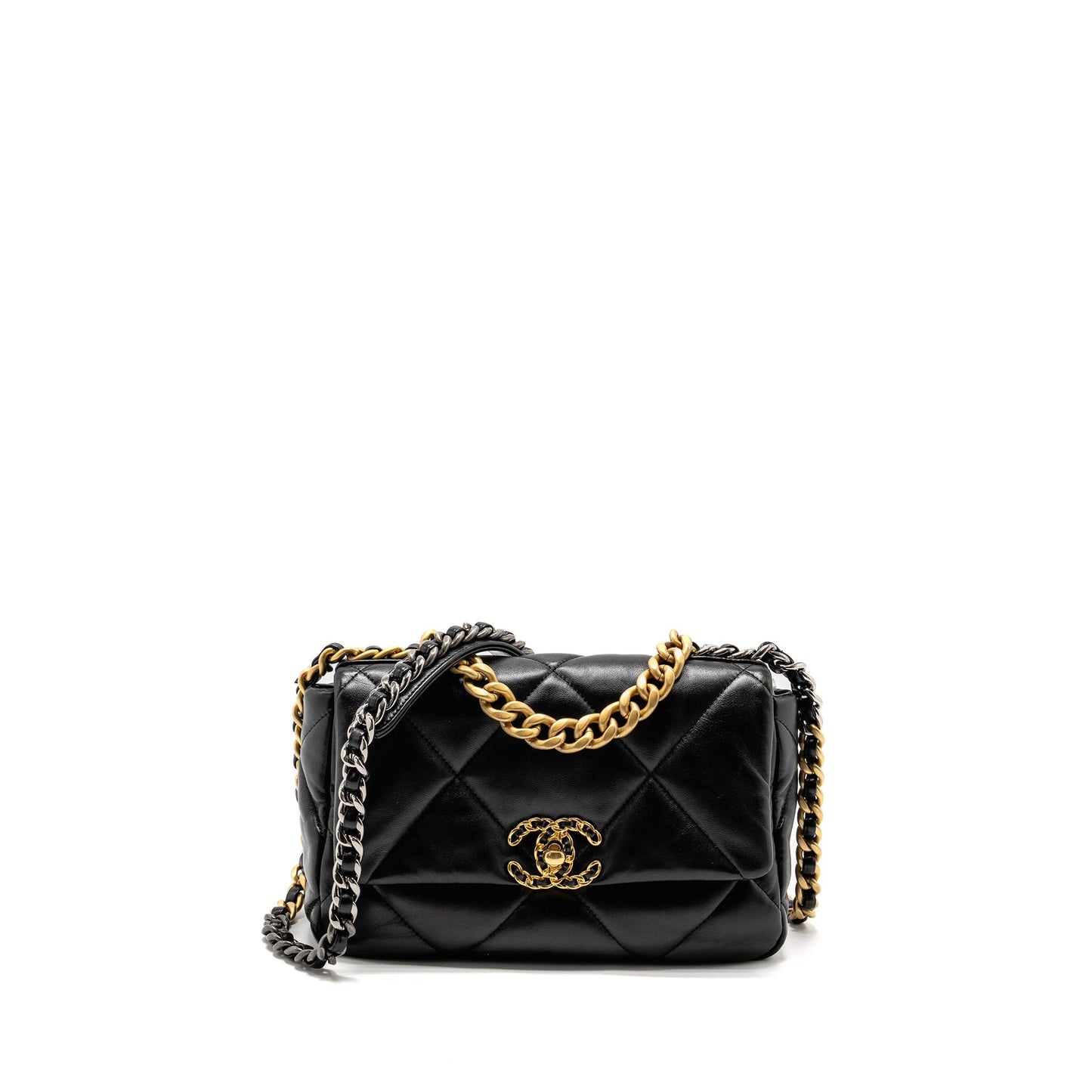 Chanel Small 19 Bag Lambskin Black  (microchip)