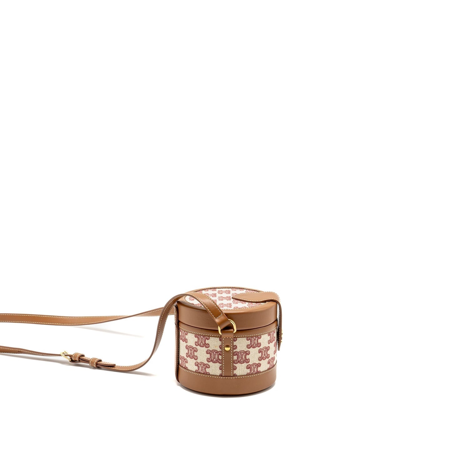 Luxury CELINE vanity box bag canvas/ calfskin leather multicolor GHW