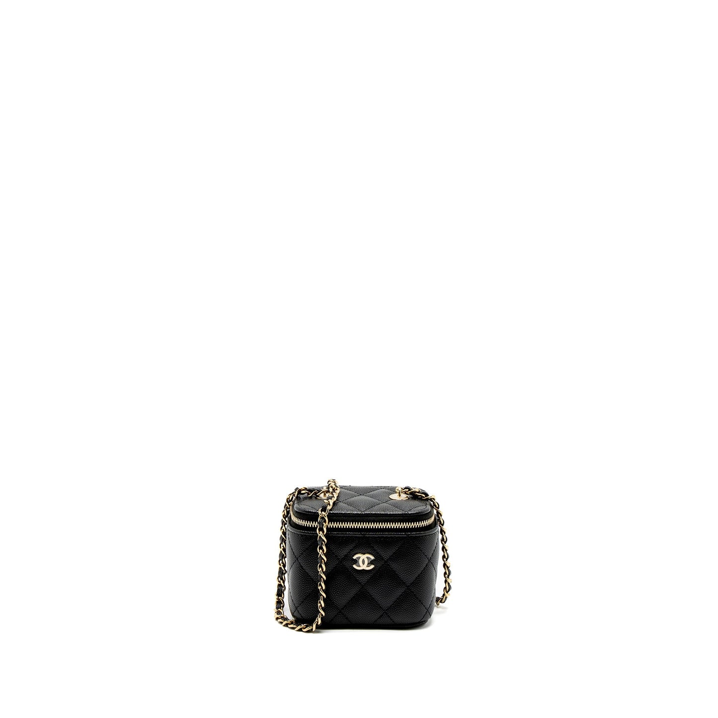 Chanel Mini Vanity with Chain Caviar Black L (Microchip)