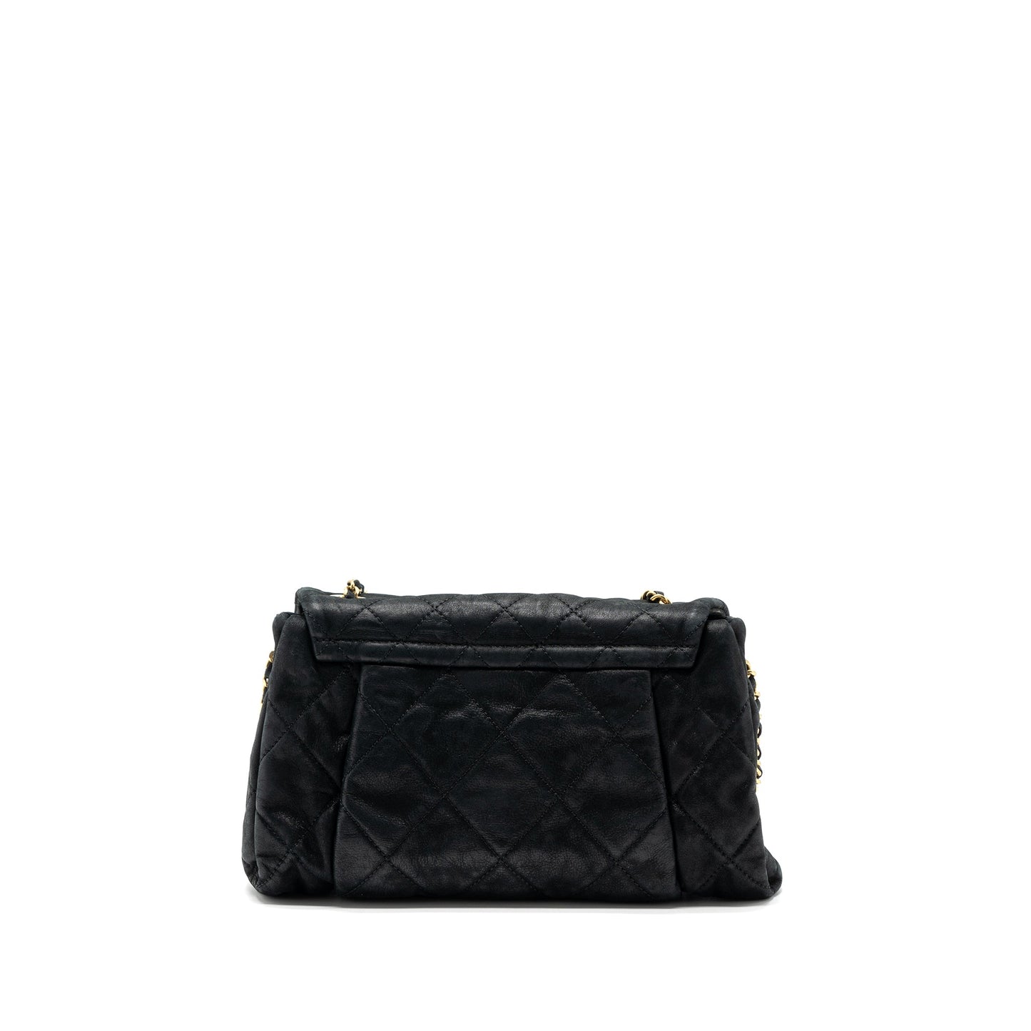 Chanel quilted seasonal flap bag Calfskin Iridescent black with