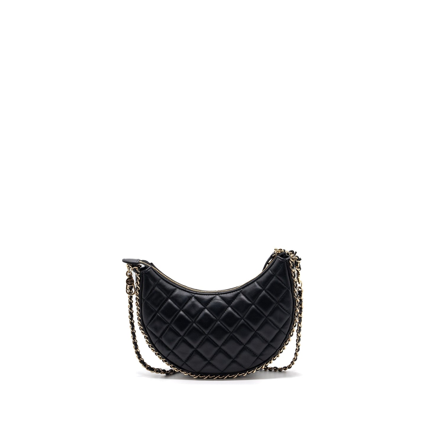 Chanel Small Moon Hobo Bag Lambskin Black L (microchip)