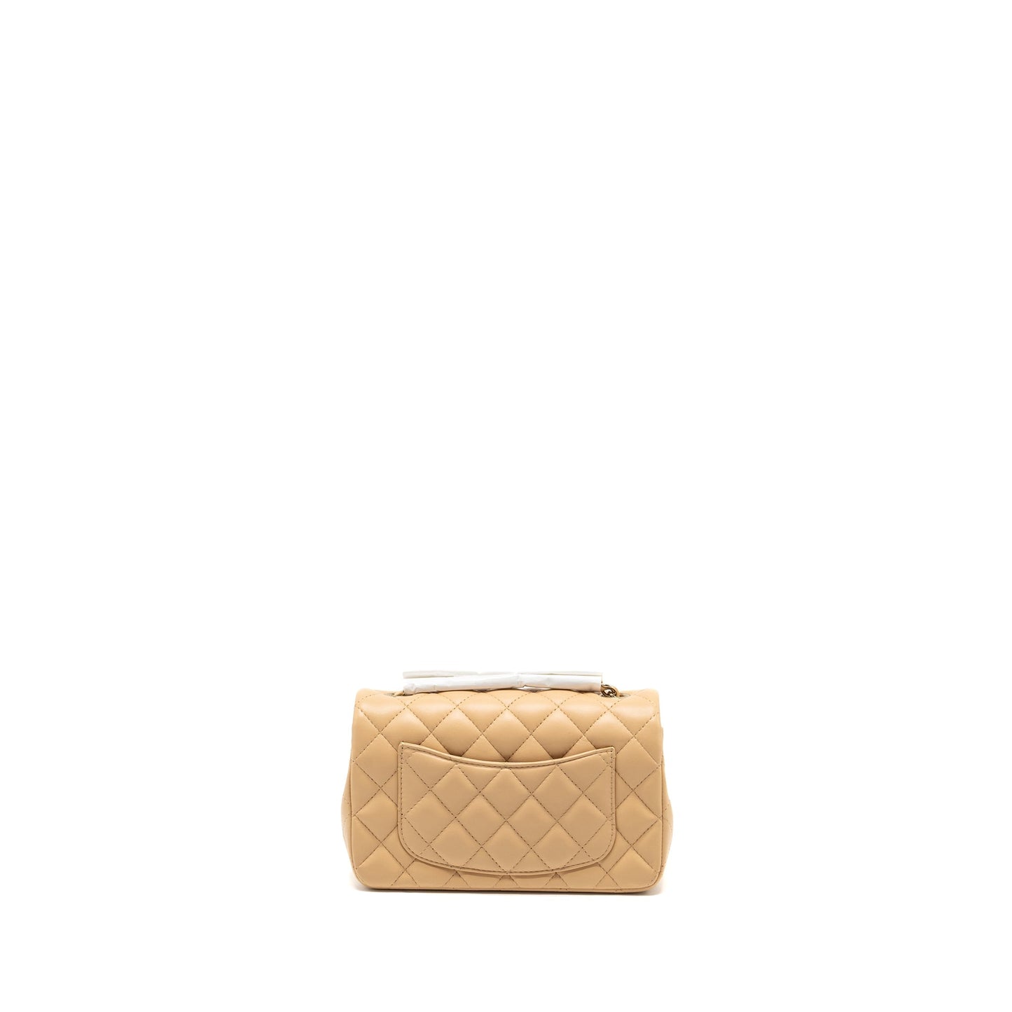 Chanel 22C mini rectangular flap bag lambskin beige L (microchip)