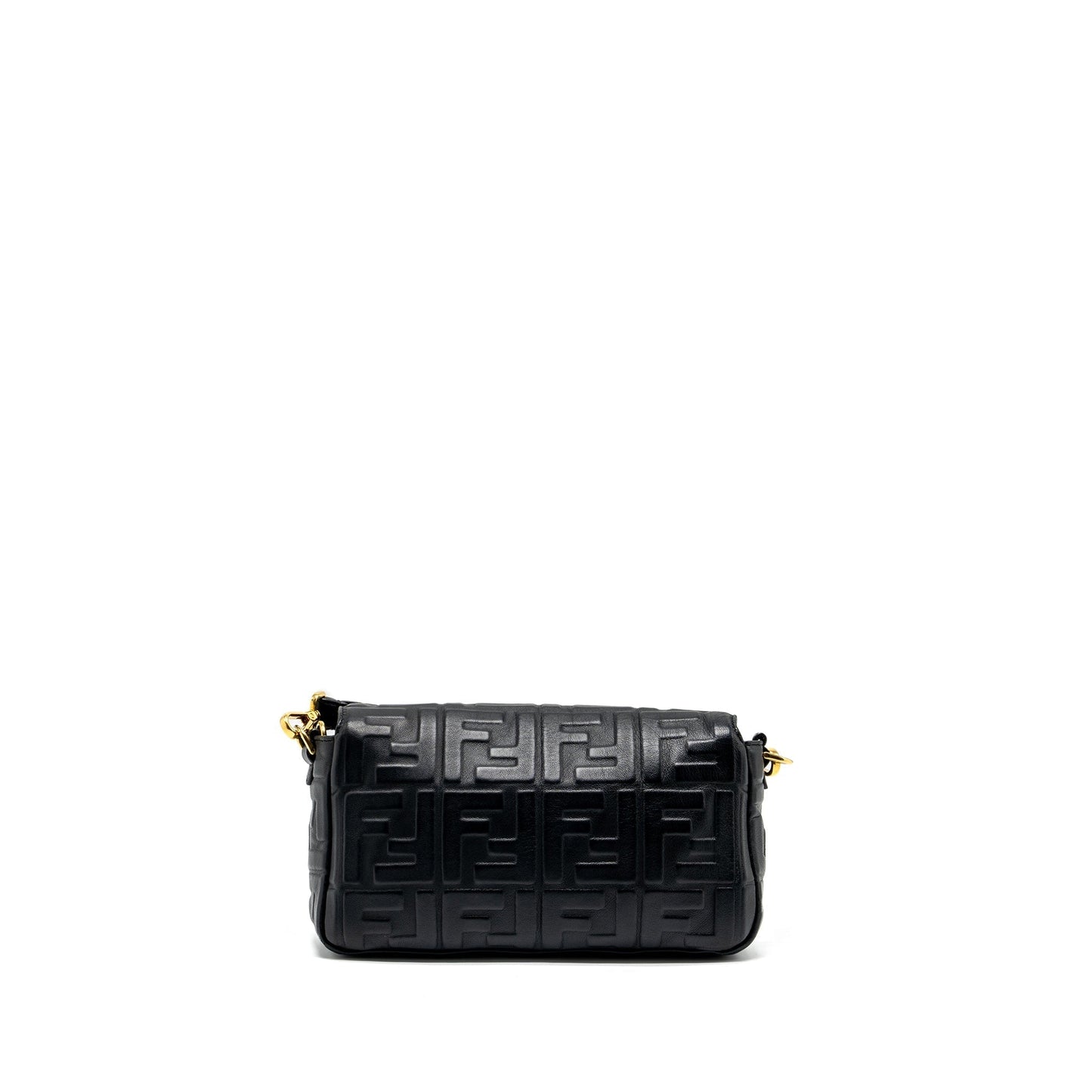 Fendi Baguette Purse with Motif Nappa Black