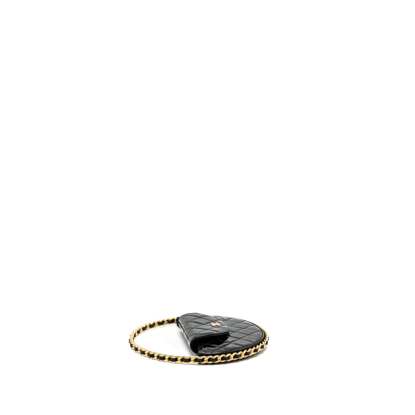 Chanel 23K Hoop Bag Patent leather black  (microchip)