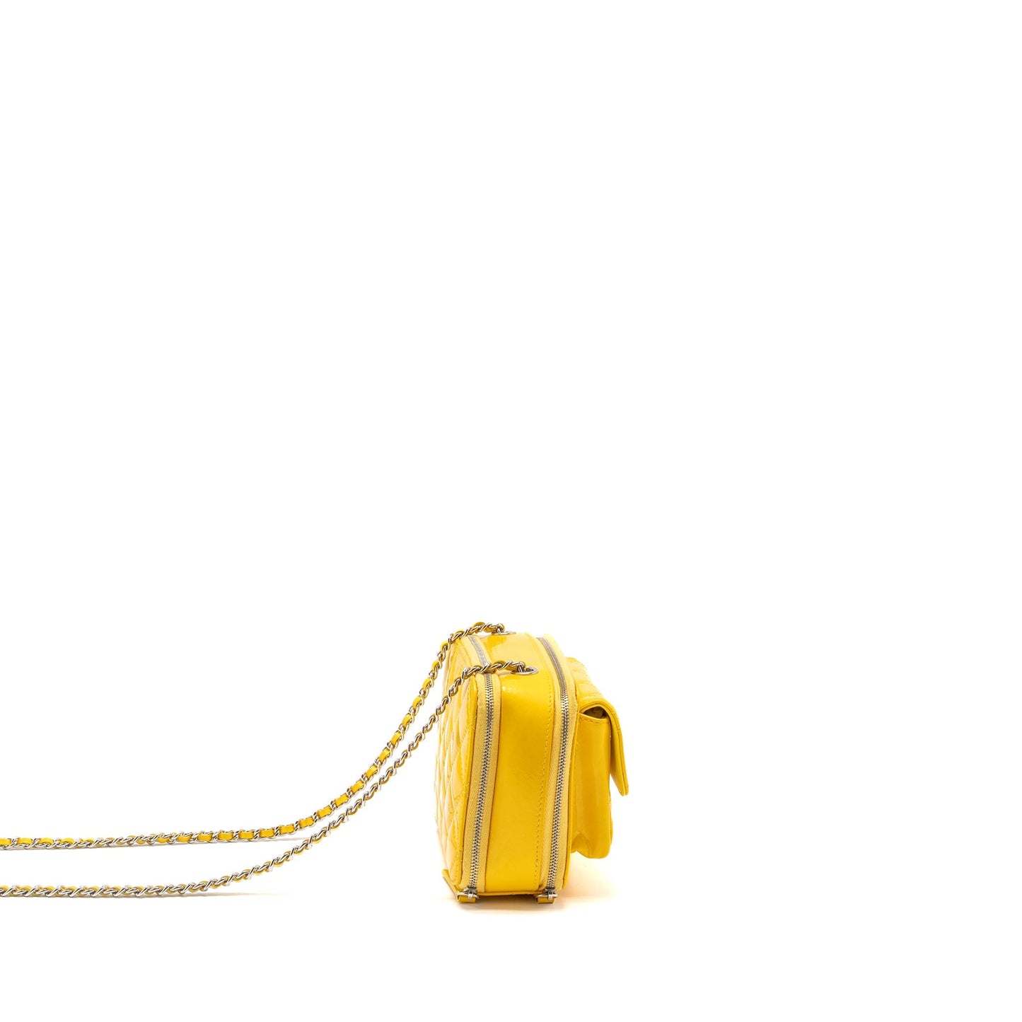 Chanel Pocket Box Camera Bag Patent Yellow