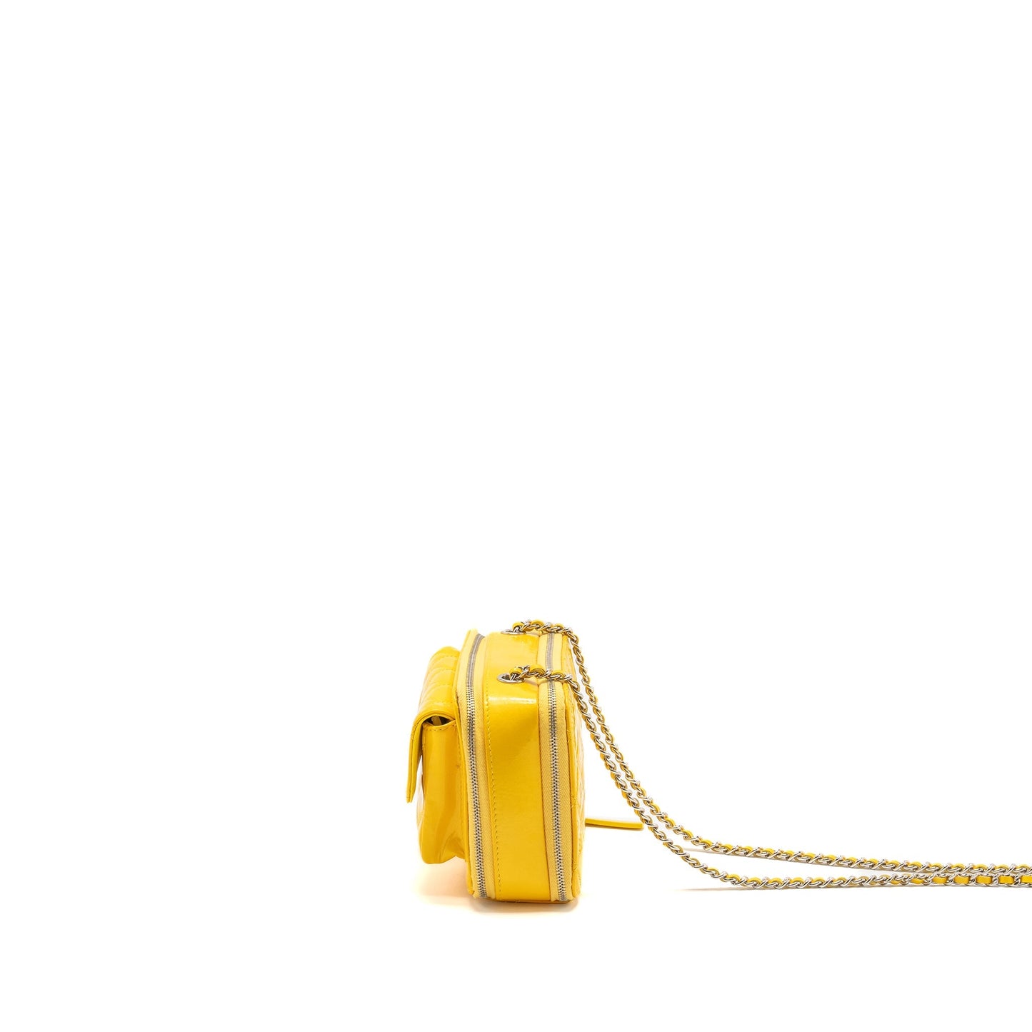 Chanel Pocket Box Camera Bag Patent Yellow
