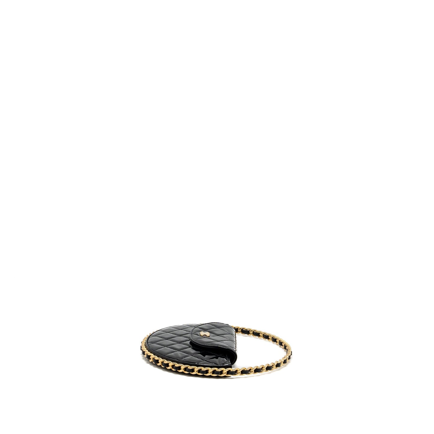 Chanel 23K Hoop Bag Patent leather black  (microchip)