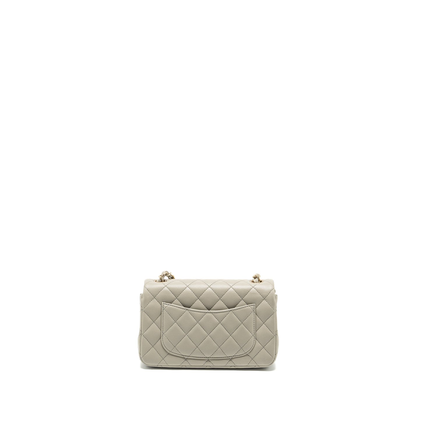 Chanel 22C mini rectangular flap bag lambskin grey L (microchip)