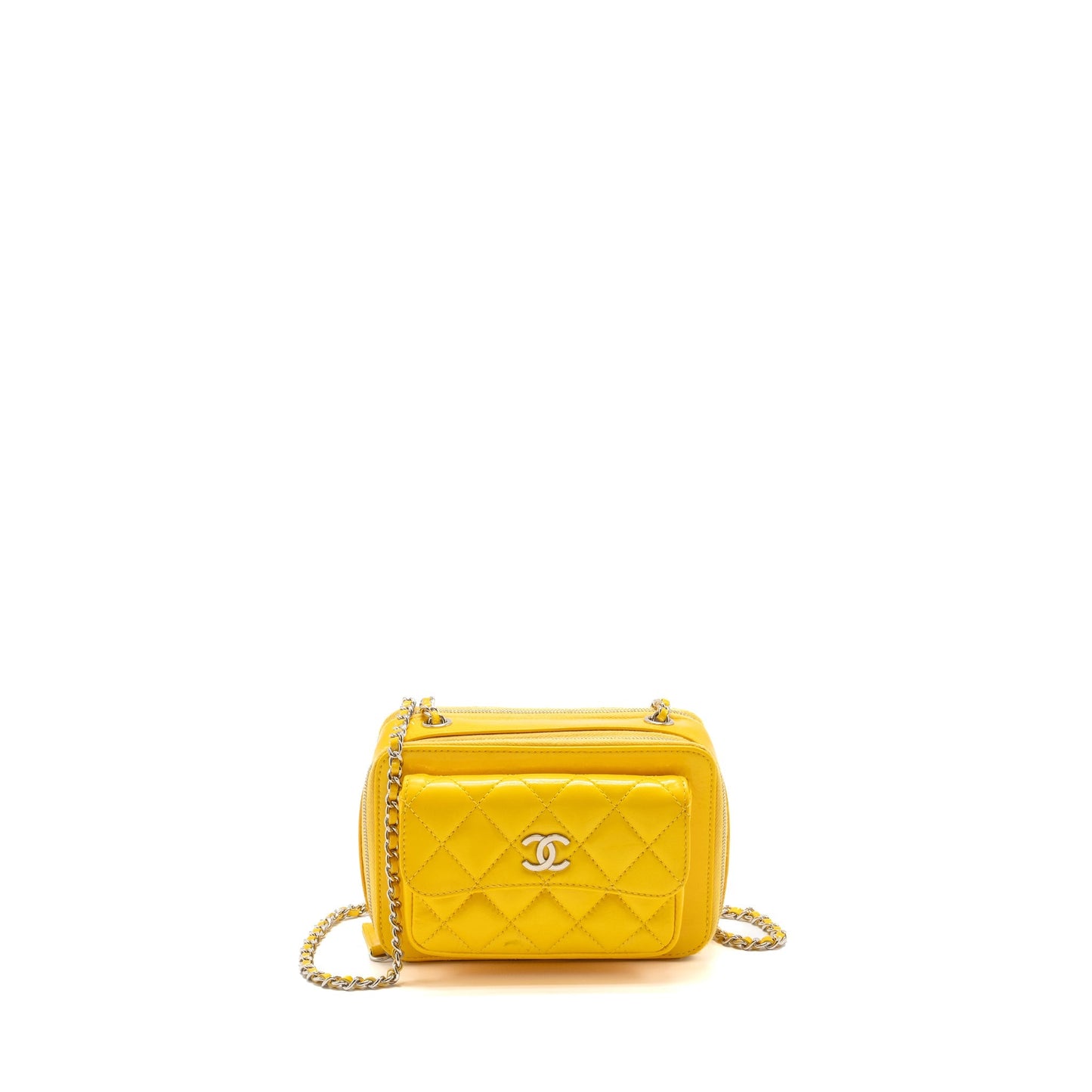 Chanel Pocket Box Camera Bag Patent Yellow