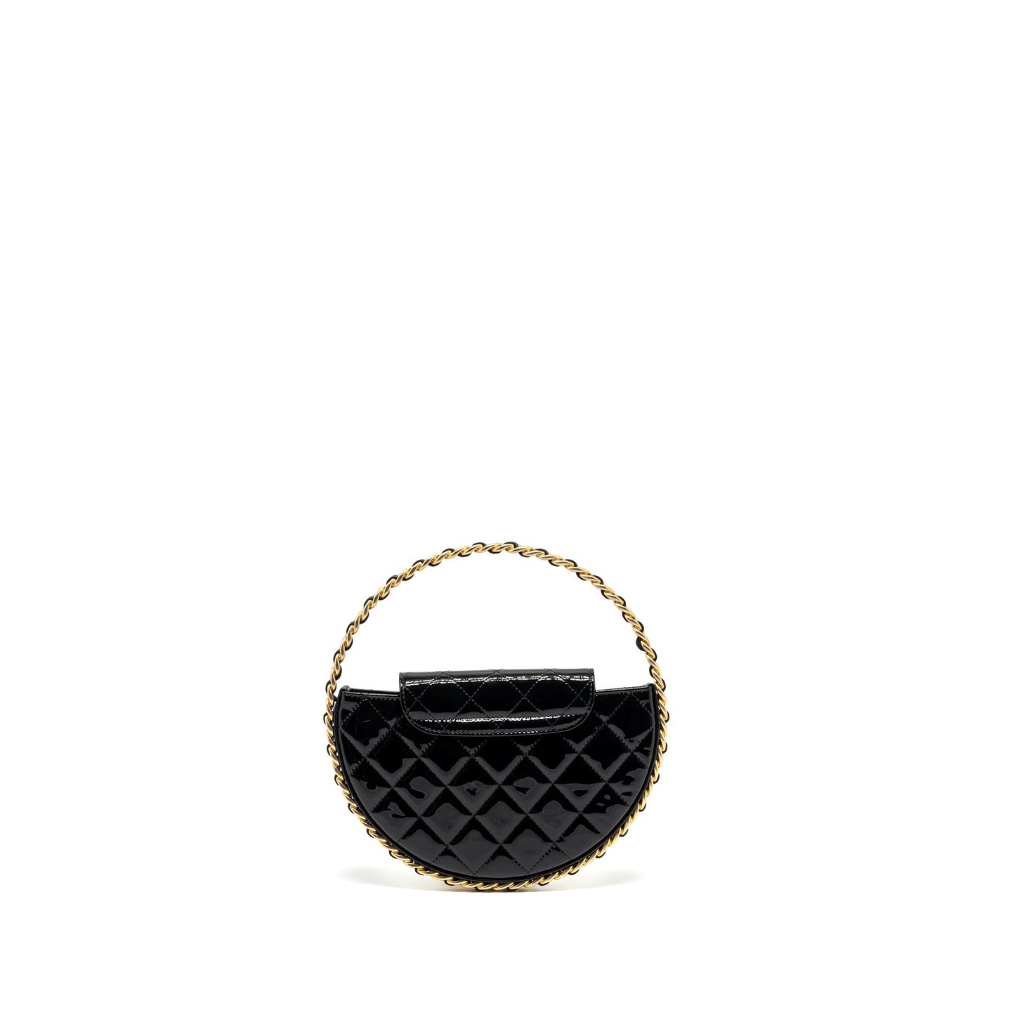 Chanel 23K Hoop Bag Patent leather black  (microchip)