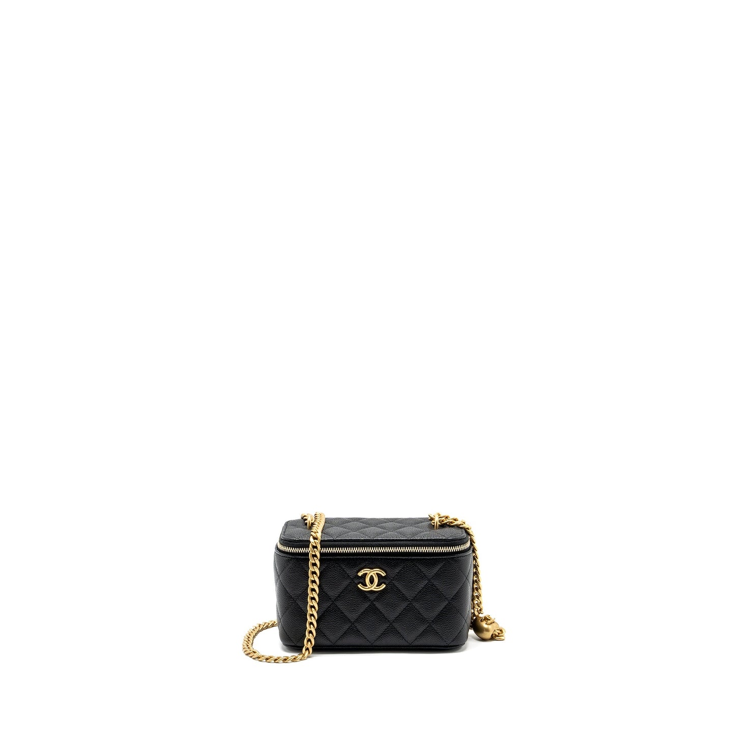 Chanel Coco Love Long Vanity with Adjustable Chain Caviar Black  (microchip)