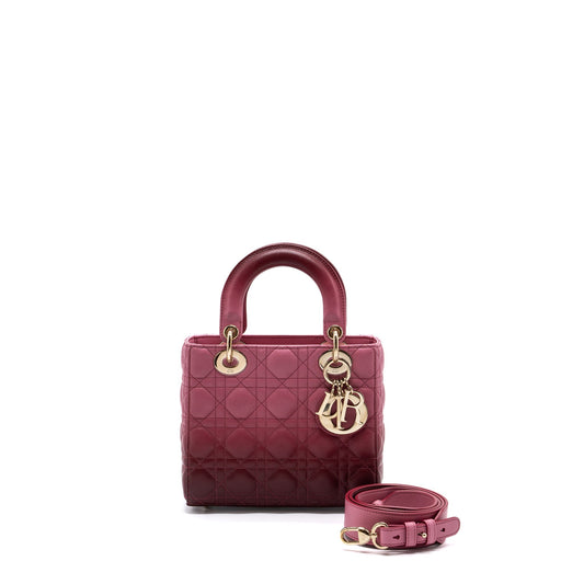 Dior My Dior Small Lady Dior Cannage Lambskin Pink Gradient