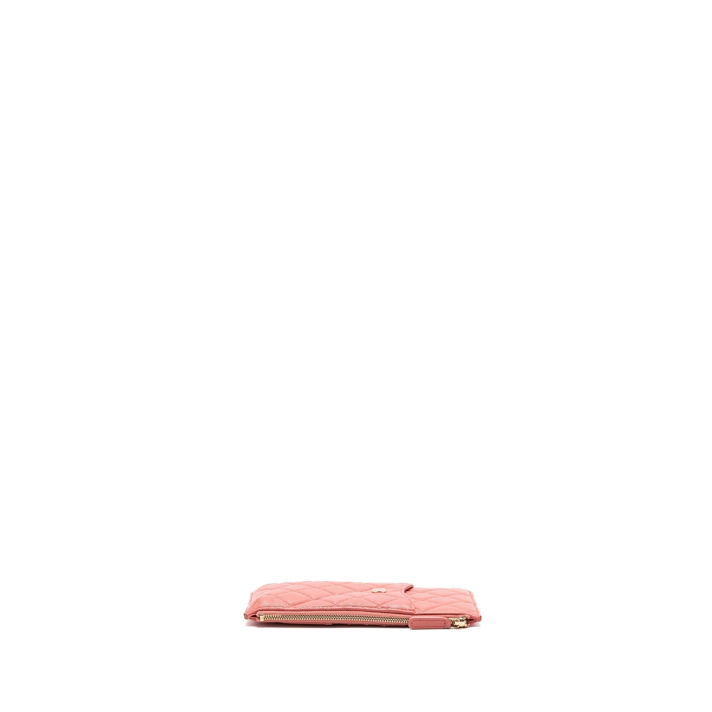 Chanel Phone Card Holder Caviar Pink L