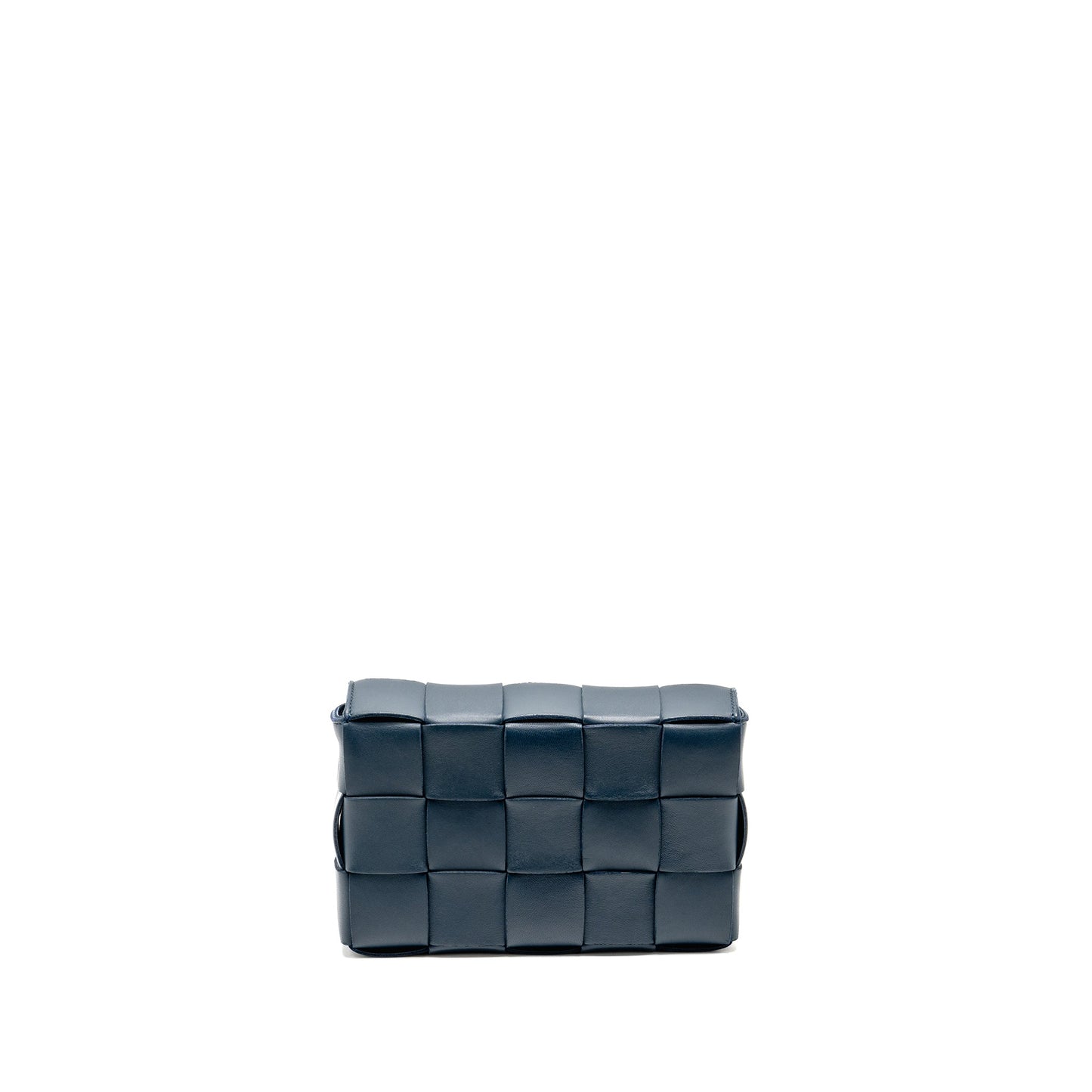 Bottega Veneta Small Cassette Purse Lambskin Dark Blue