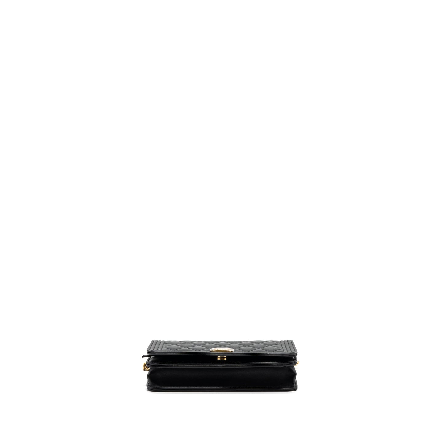 Chanel Boy Wallet On Chain Lambskin Black (Microchip)