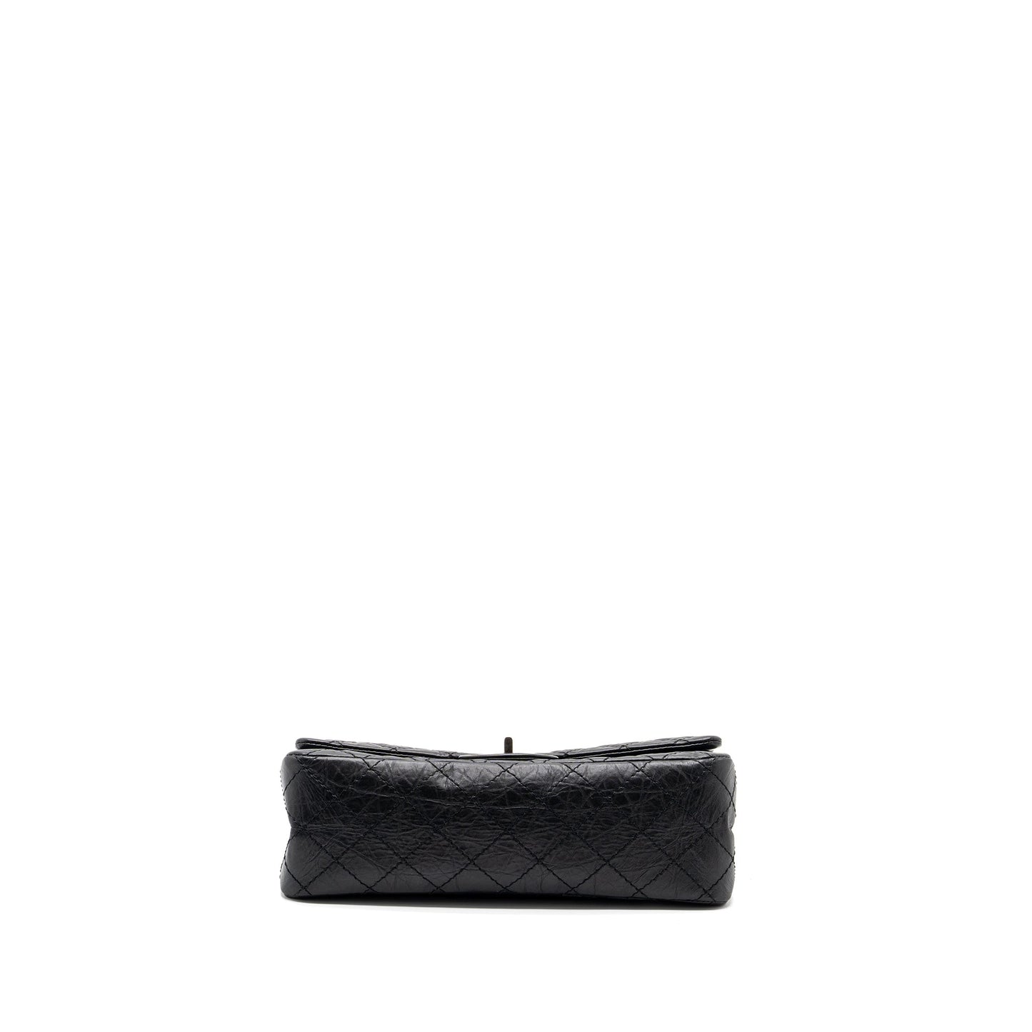 Chanel small 2.55 reissue flap bag aged calfskin black ruthenium