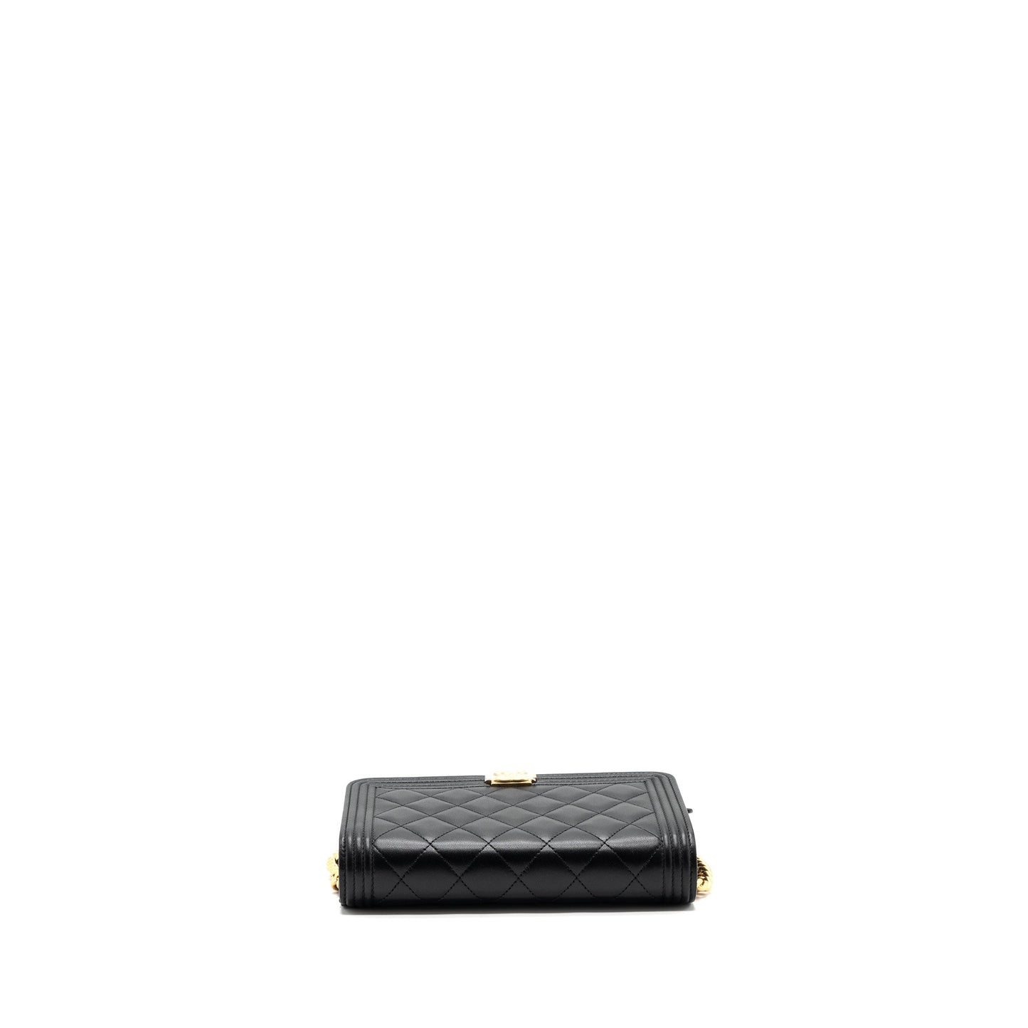 Chanel Boy Wallet On Chain Lambskin Black (Microchip)