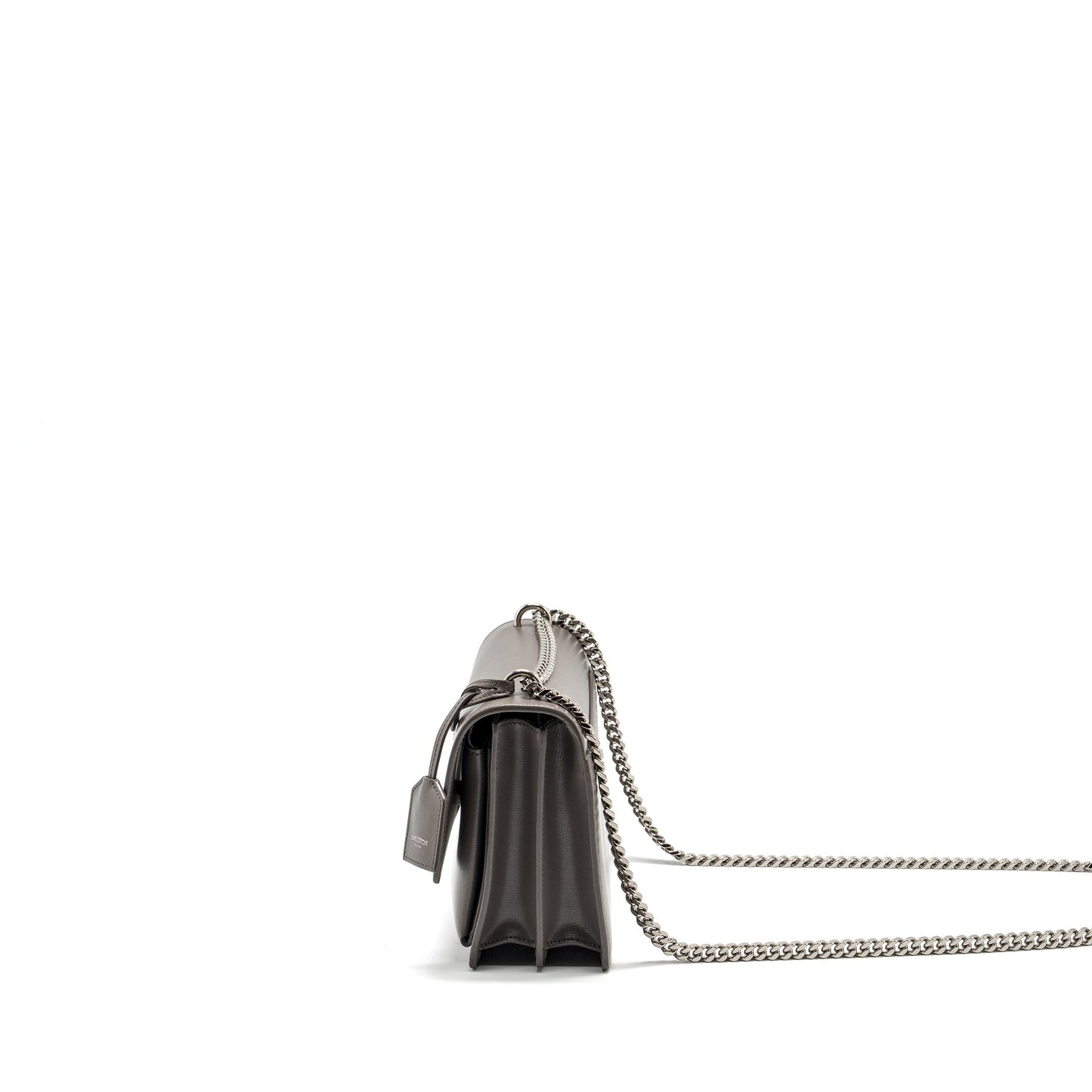 SAINT LAURENT / Medium Sunset Purse Calfskin Grey