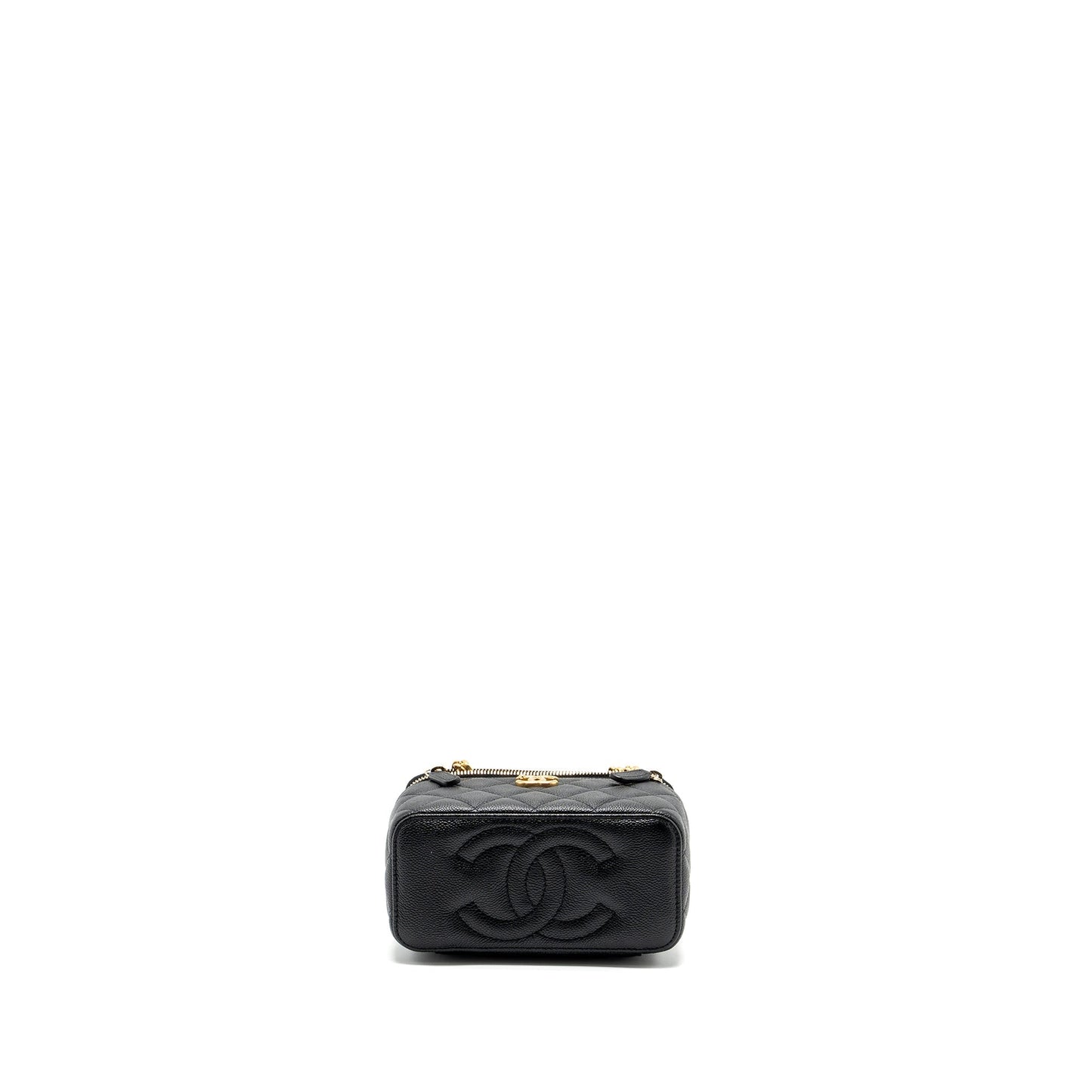 Chanel Coco Love Long Vanity with Adjustable Chain Caviar Black  (microchip)