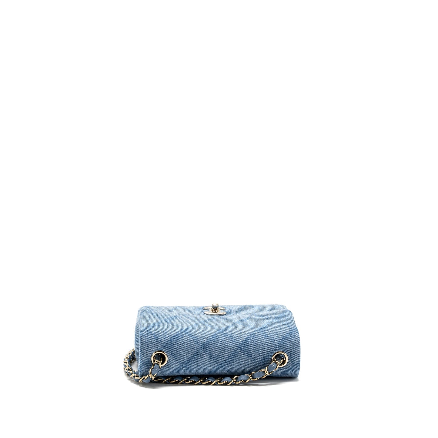 Chanel 22B Mini Rectangular Flap Bag Denim Light Blue L (microchip)