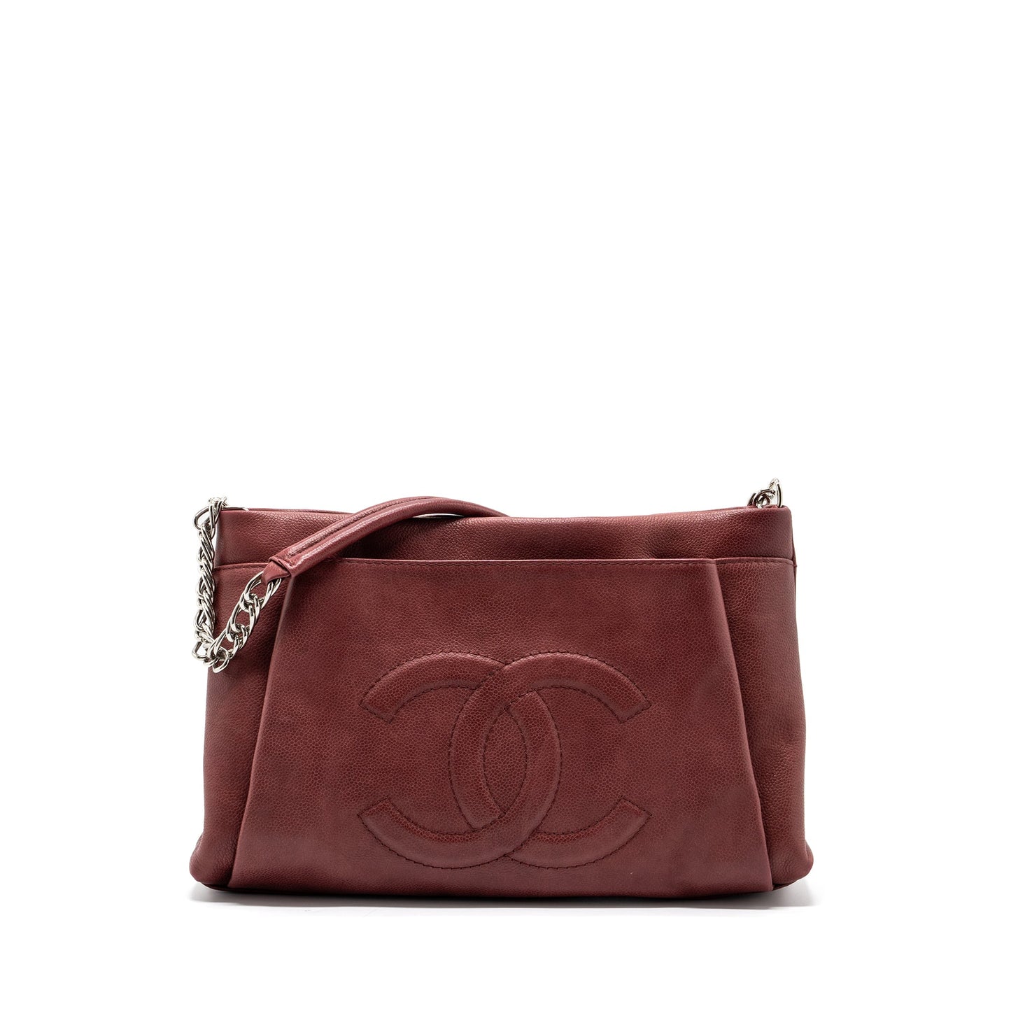 Chanel Tote Bag Grain Calfskin Red