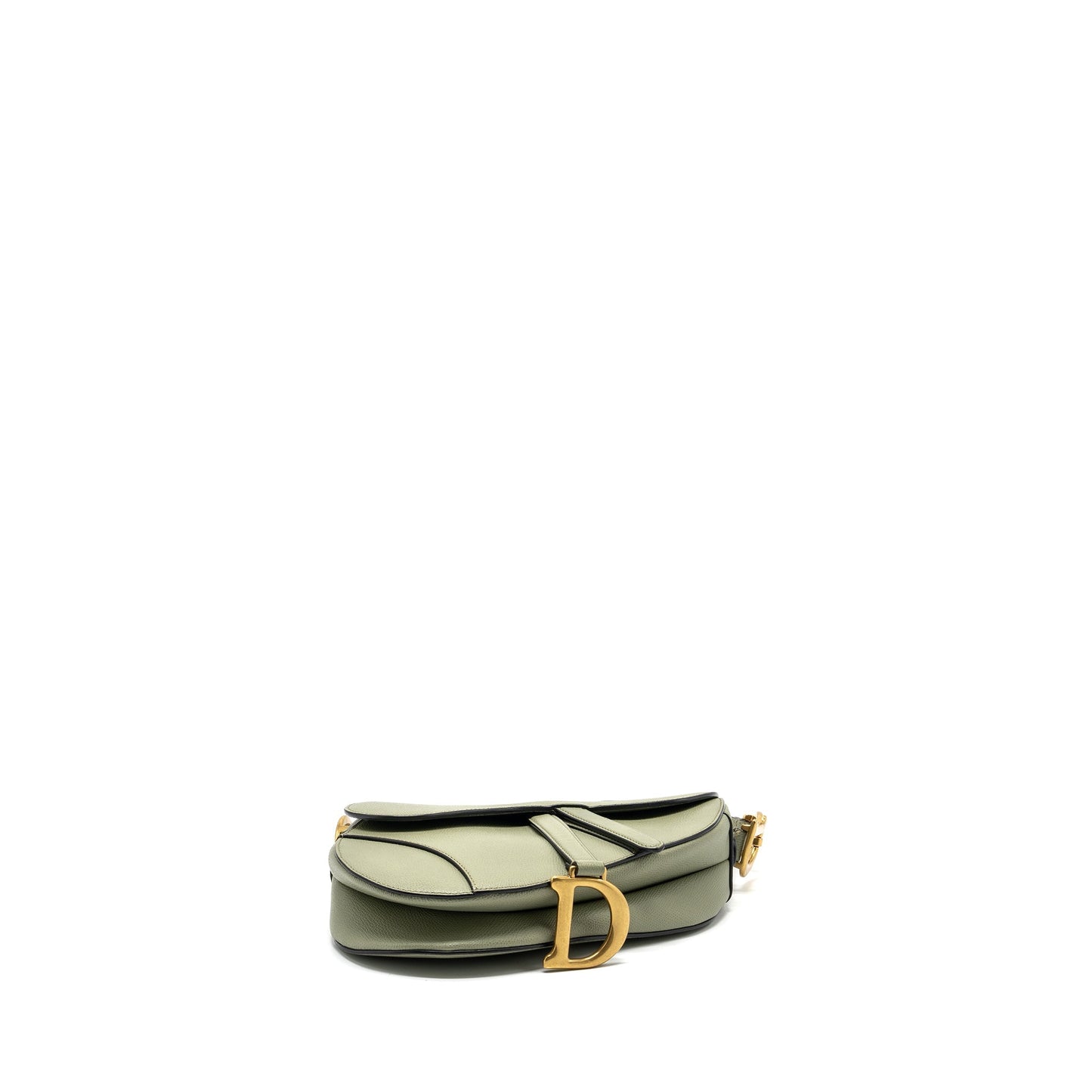 Dior Medium Saddle Purse Grained Calfskin Green
