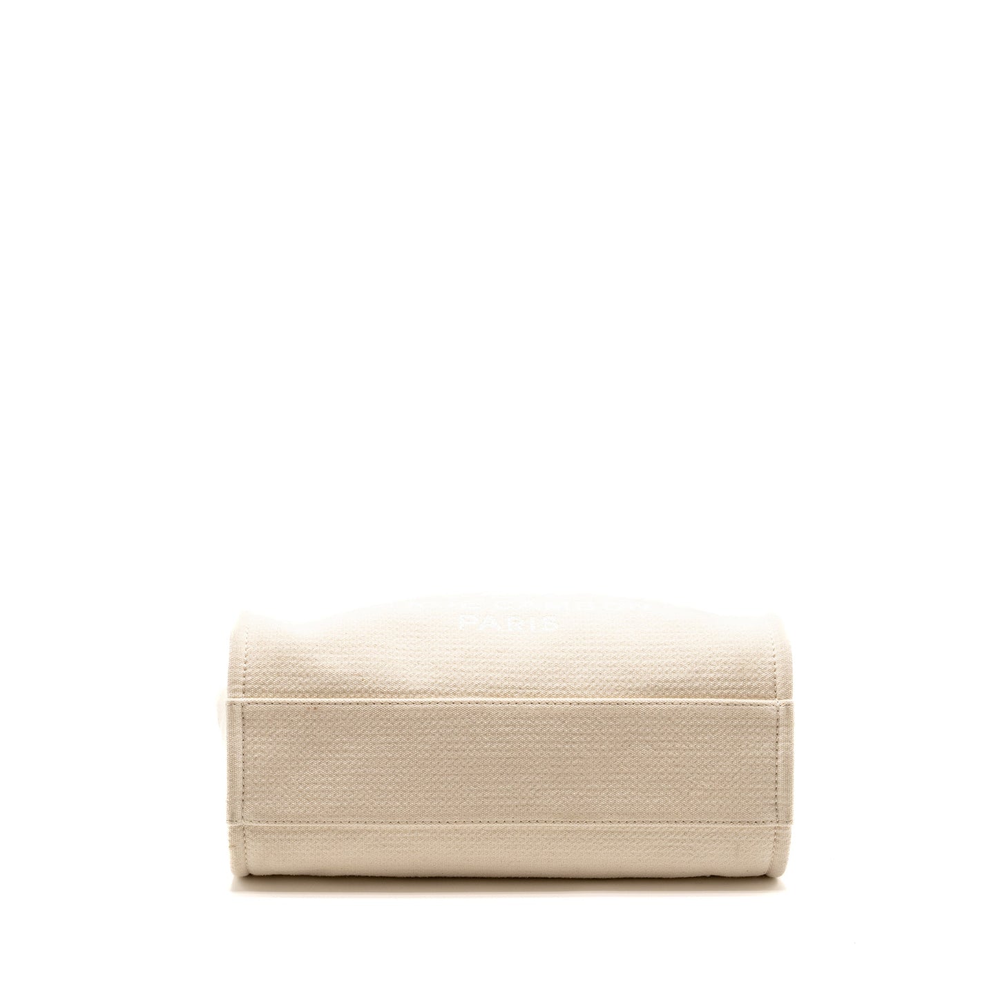 Chanel Small Deauville Shopping Tote Bag Calfskin/Fabric Light Beige L (microchip)