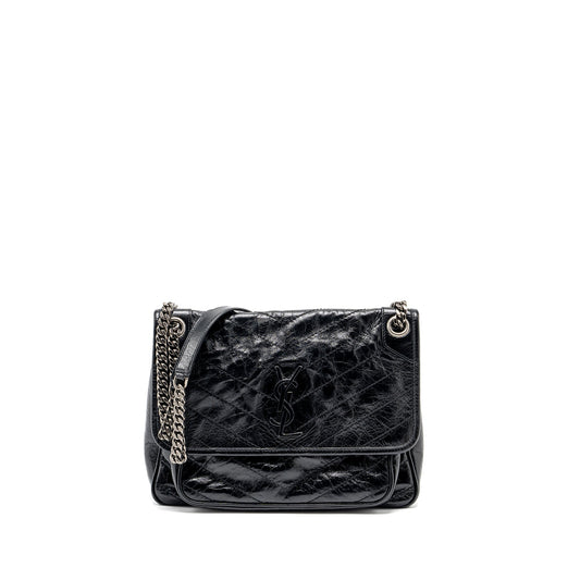 Saint Laurent/ Medium Niki Calfskin Black