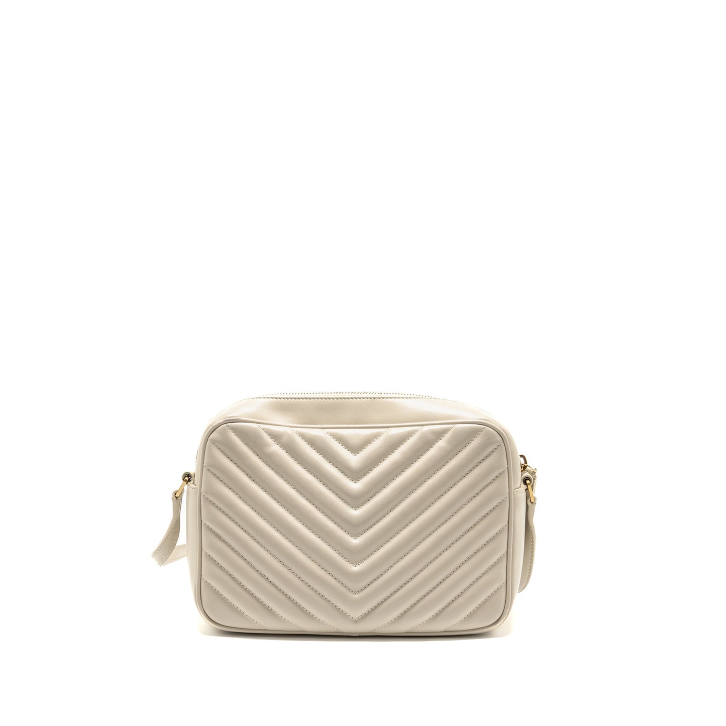 Saint Laurent/ Lou Camera Purse Calfskin White