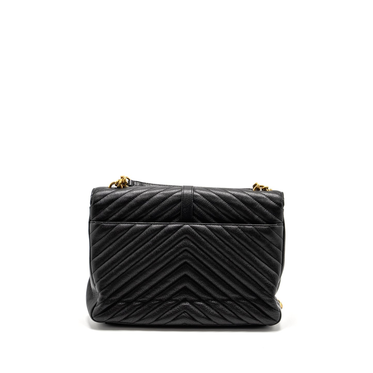Saint Laurent/ Large College Purse Matelasse Leather Black