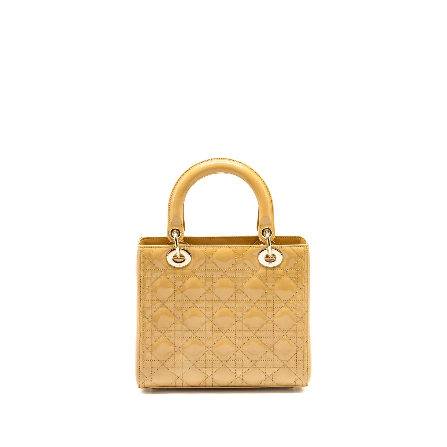 Medium Lady Dior Patent Beige