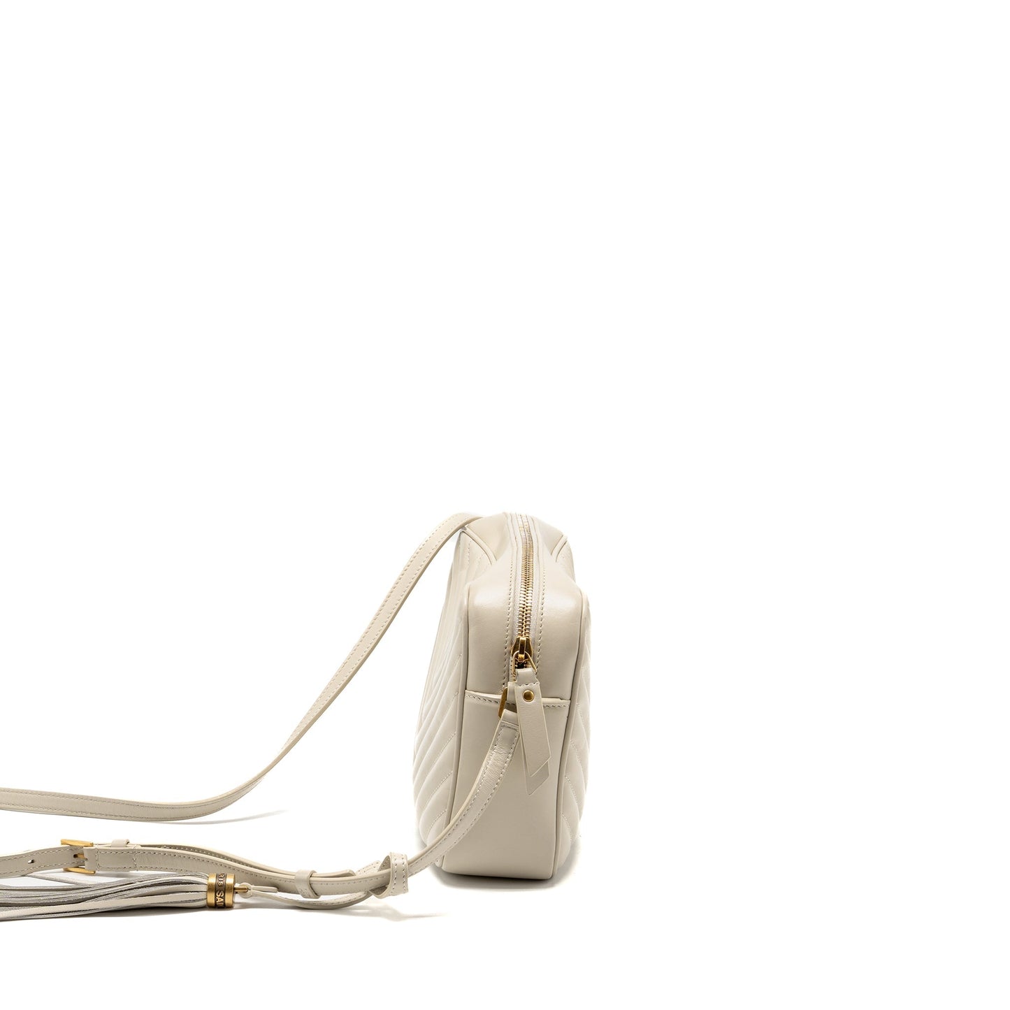 Saint Laurent/ Lou Camera Purse Calfskin White