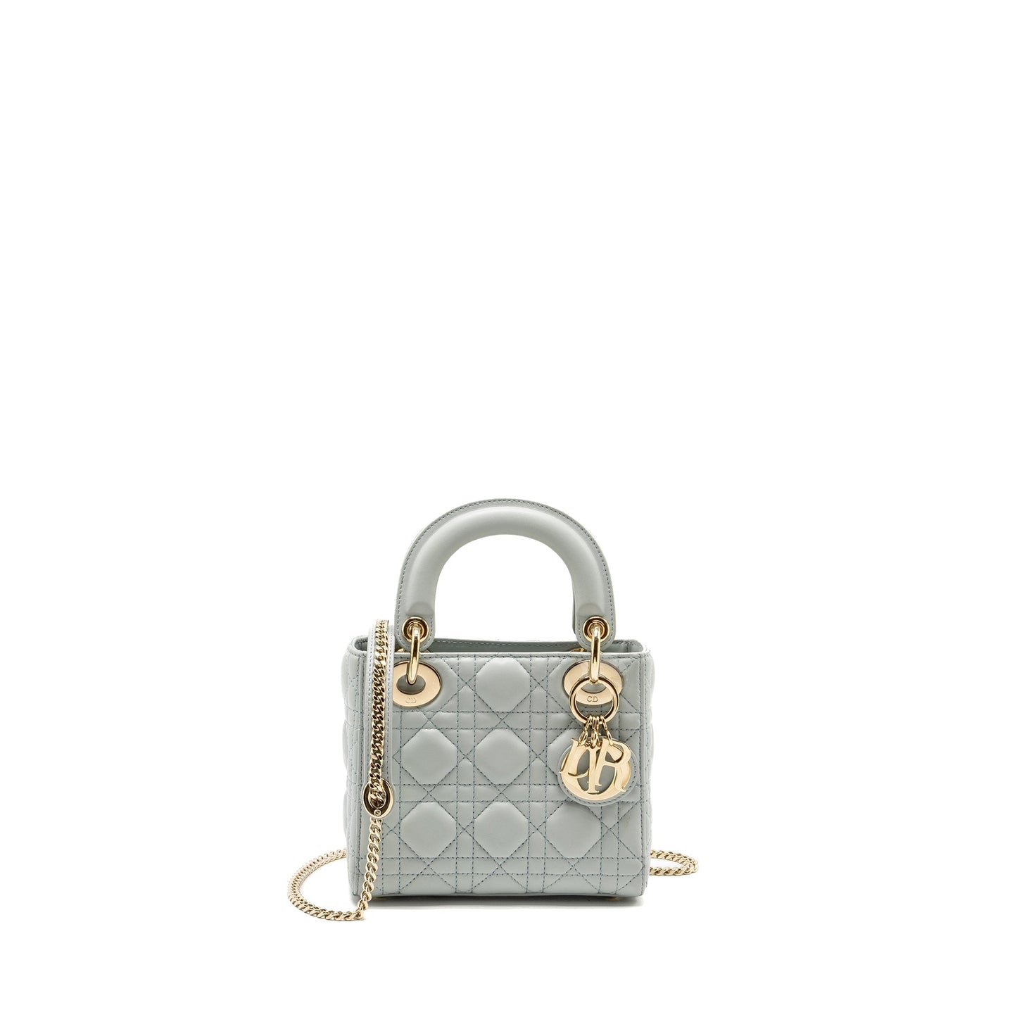 Dior Mini Lady Dior Lambskin Light Blue