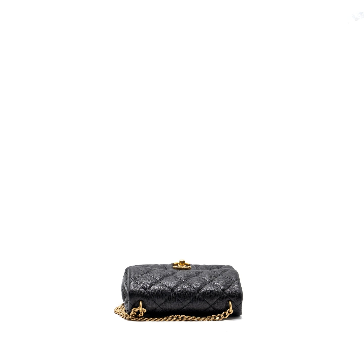 Chanel 23p Mini Coco Love Flap Bag Caviar Black (Microchip)