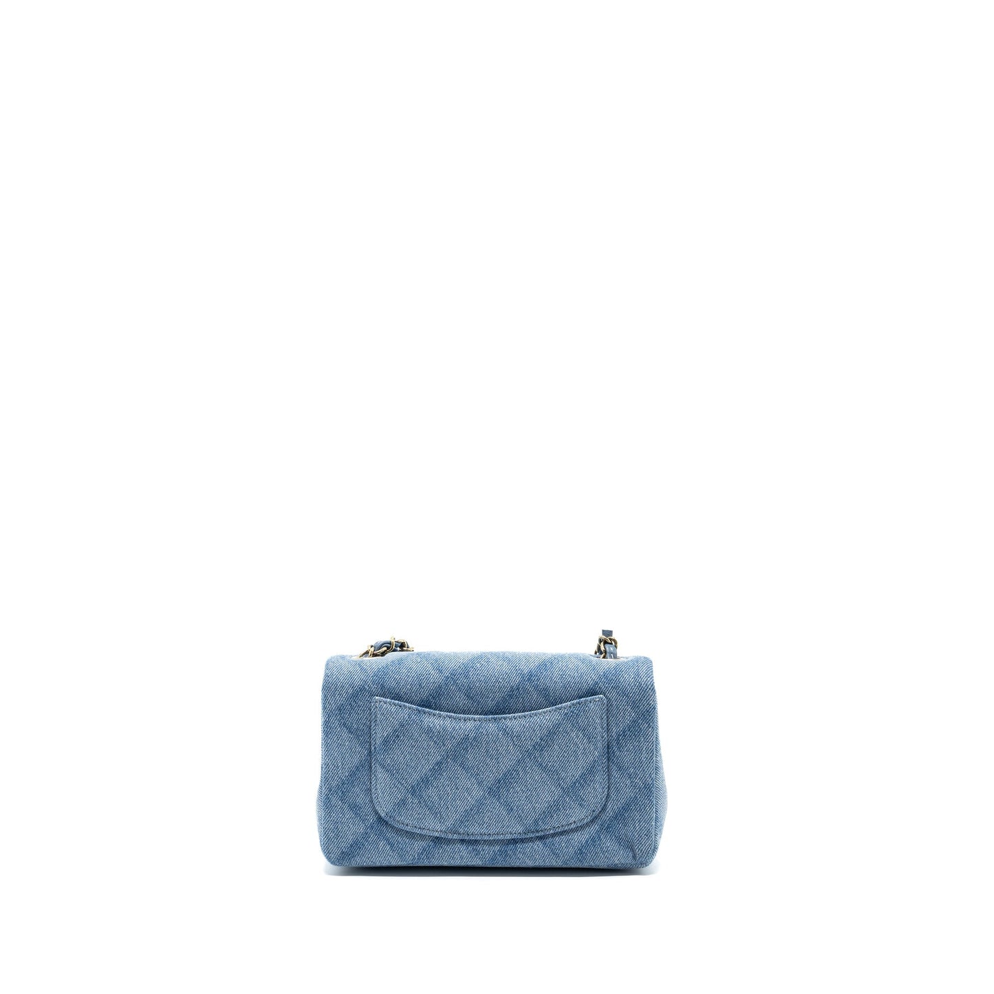 Chanel 22B Mini Rectangular Flap Bag Denim Light Blue L (microchip)