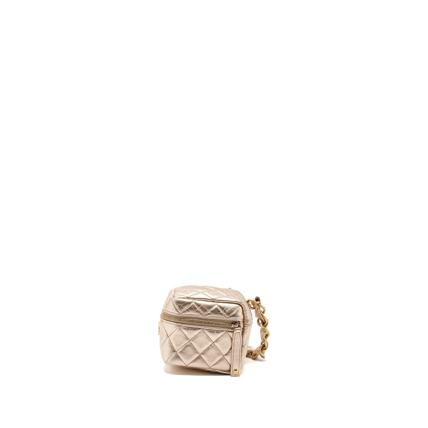 Chanel 22s Dice Purse With Chain Lambskin Gold Brushed