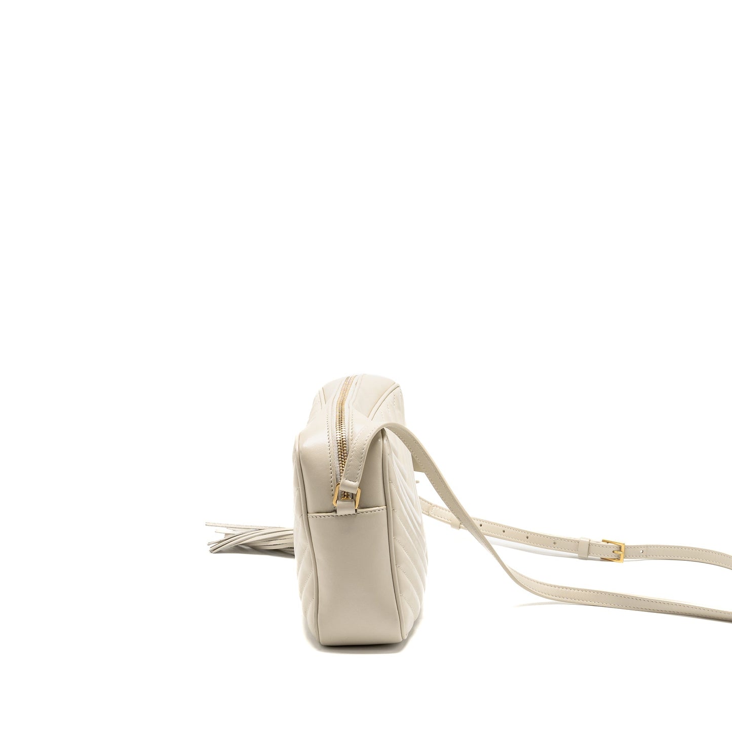 Saint Laurent/ Lou Camera Purse Calfskin White