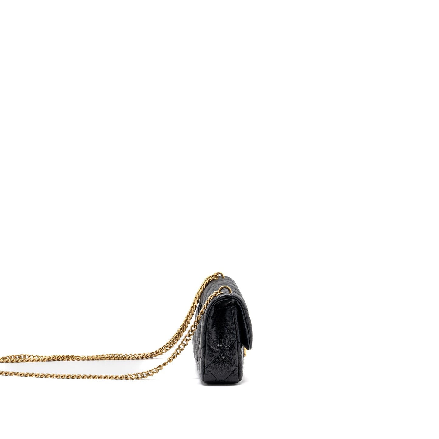 Chanel 23p Mini Coco Love Flap Bag Caviar Black (Microchip)