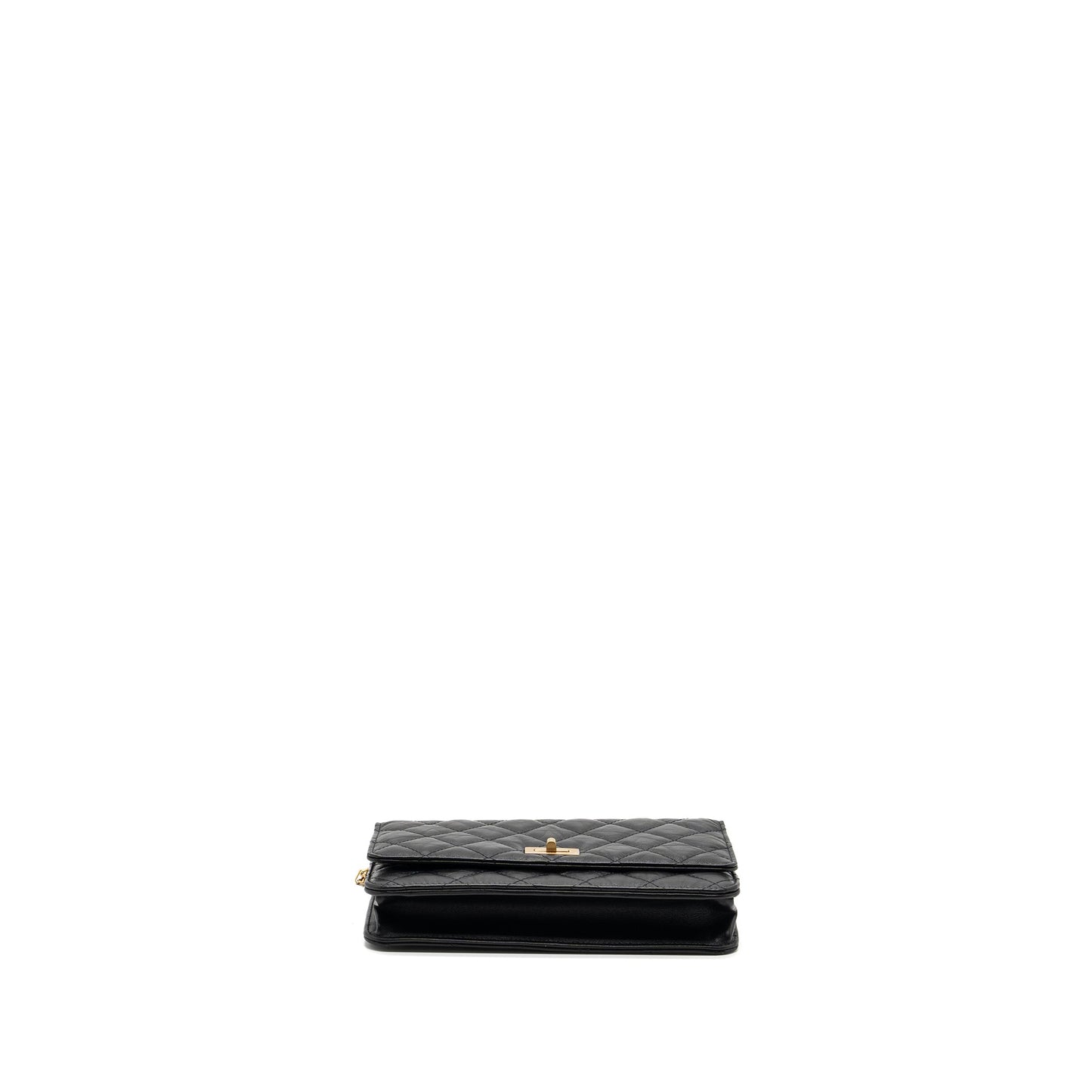 Chanel 2.55 Wallet on Chain Aged Calfskin Black Brushed  (Microchip)