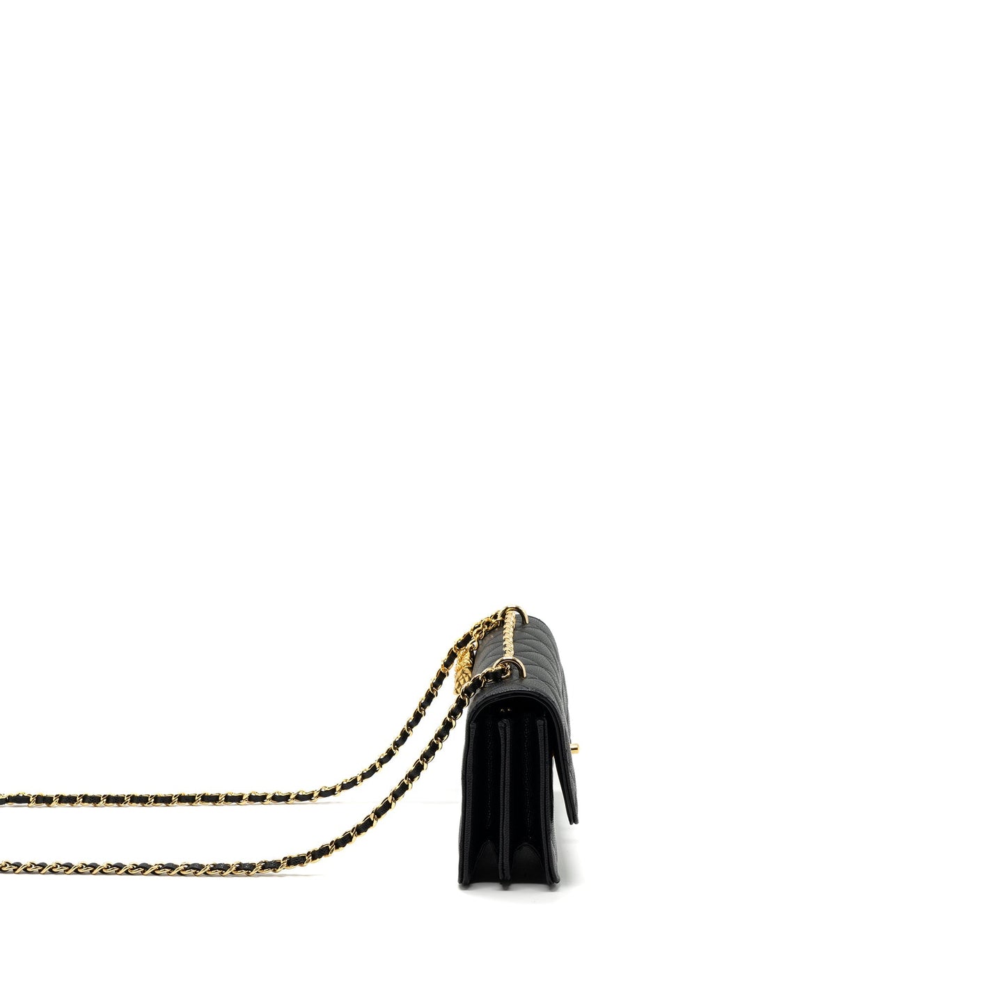 Chanel 23s Wallet On Chain with bag Charm Caviar Black (Microchip)