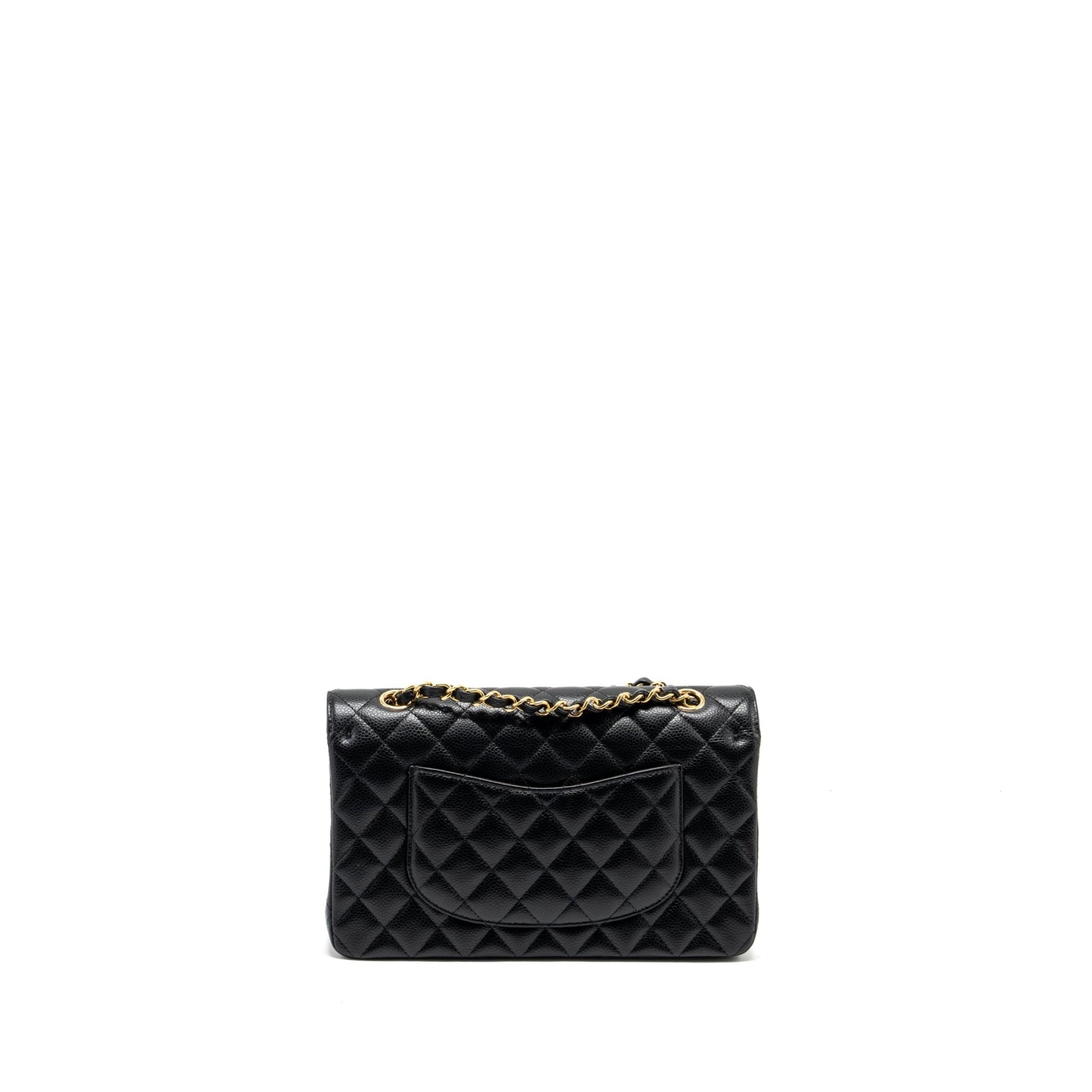 Chanel medium classic double flap bag Caviar black  (microchip)
