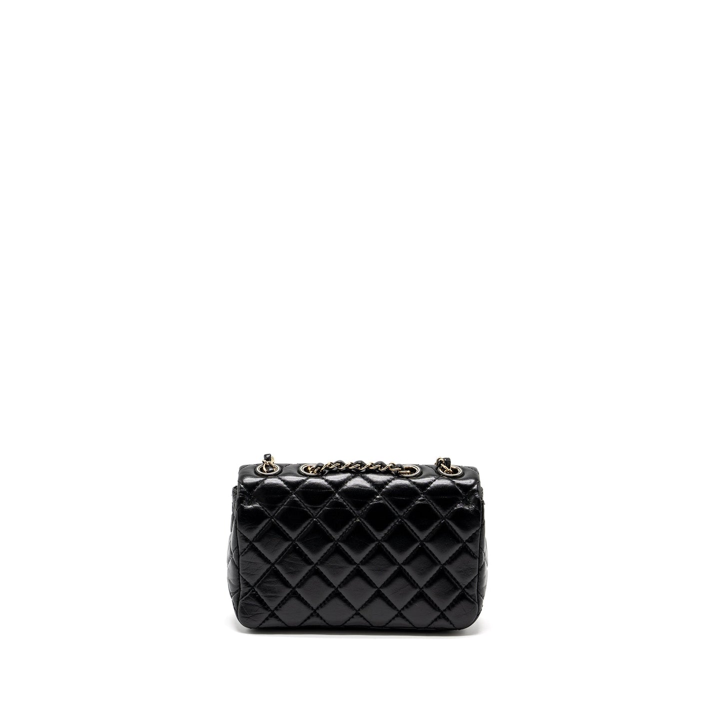 Chanel Mont Coco Mini Flap Bag Shiny Lambskin Black L