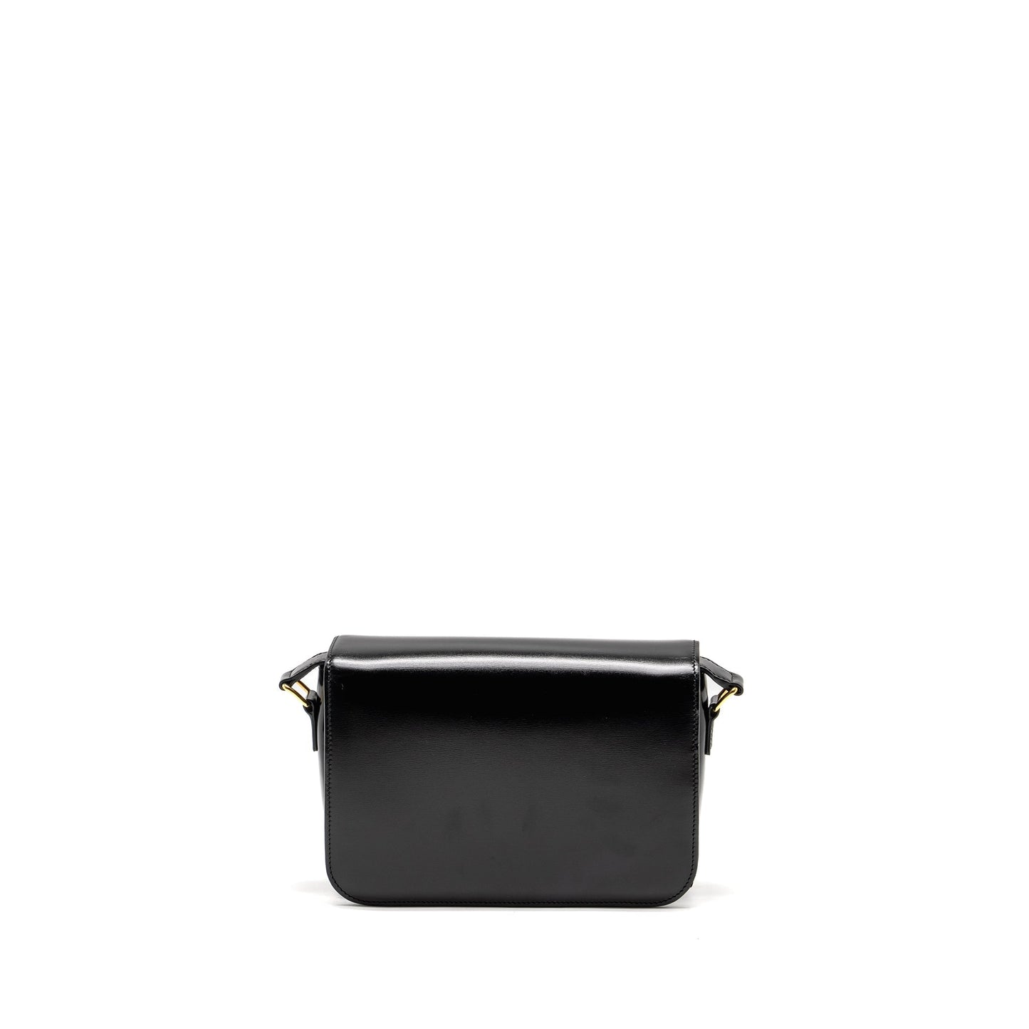 Celine Classic Triomphe Purse Shiny Calfskin Black