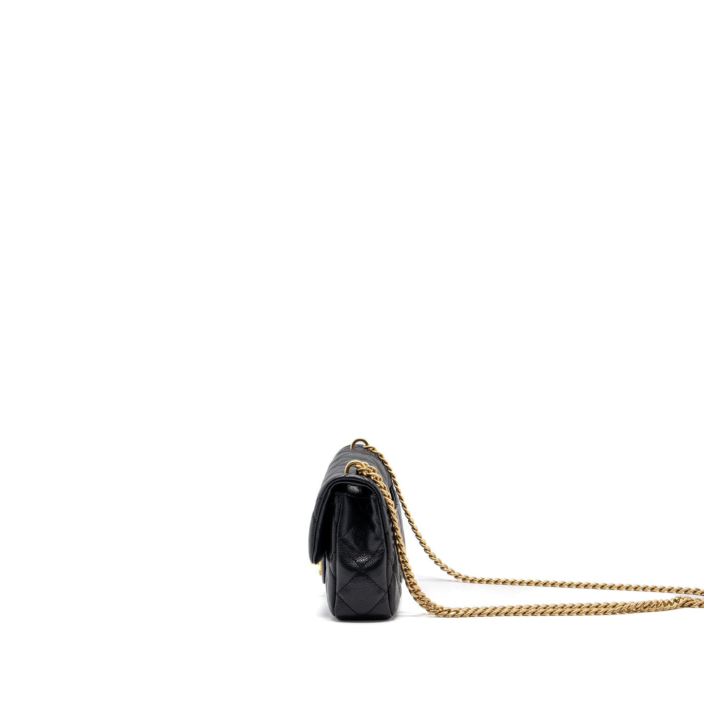 Chanel 23p Mini Coco Love Flap Bag Caviar Black (Microchip)