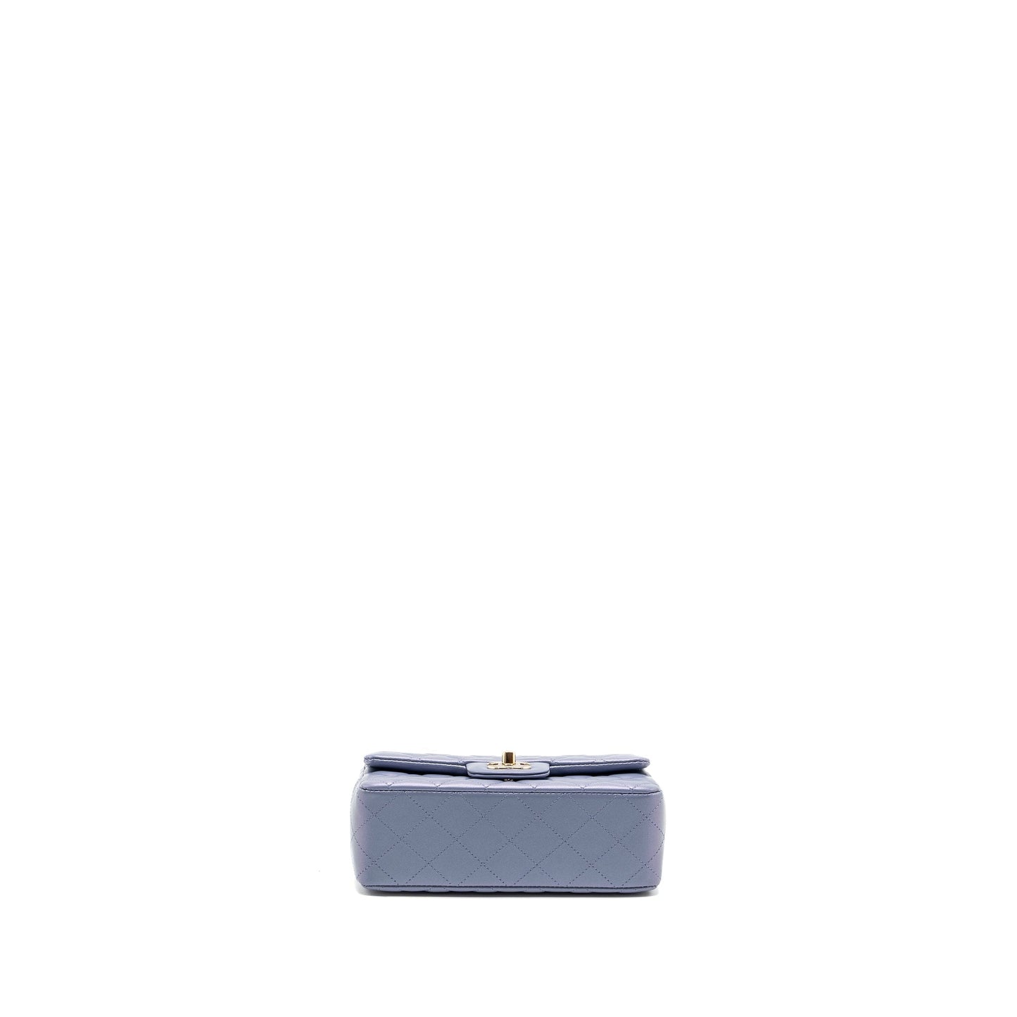 Chanel classic mini rectangular flap bag lambskin iridescent light purple L (microchip)