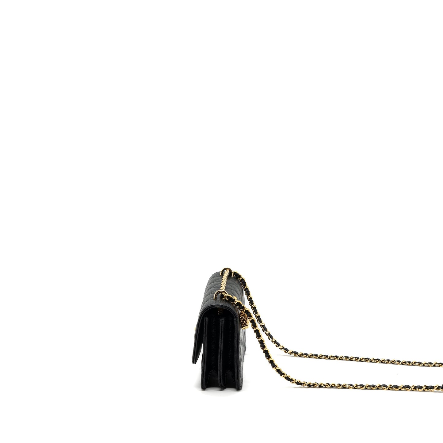 Chanel 23s Wallet On Chain with bag Charm Caviar Black (Microchip)