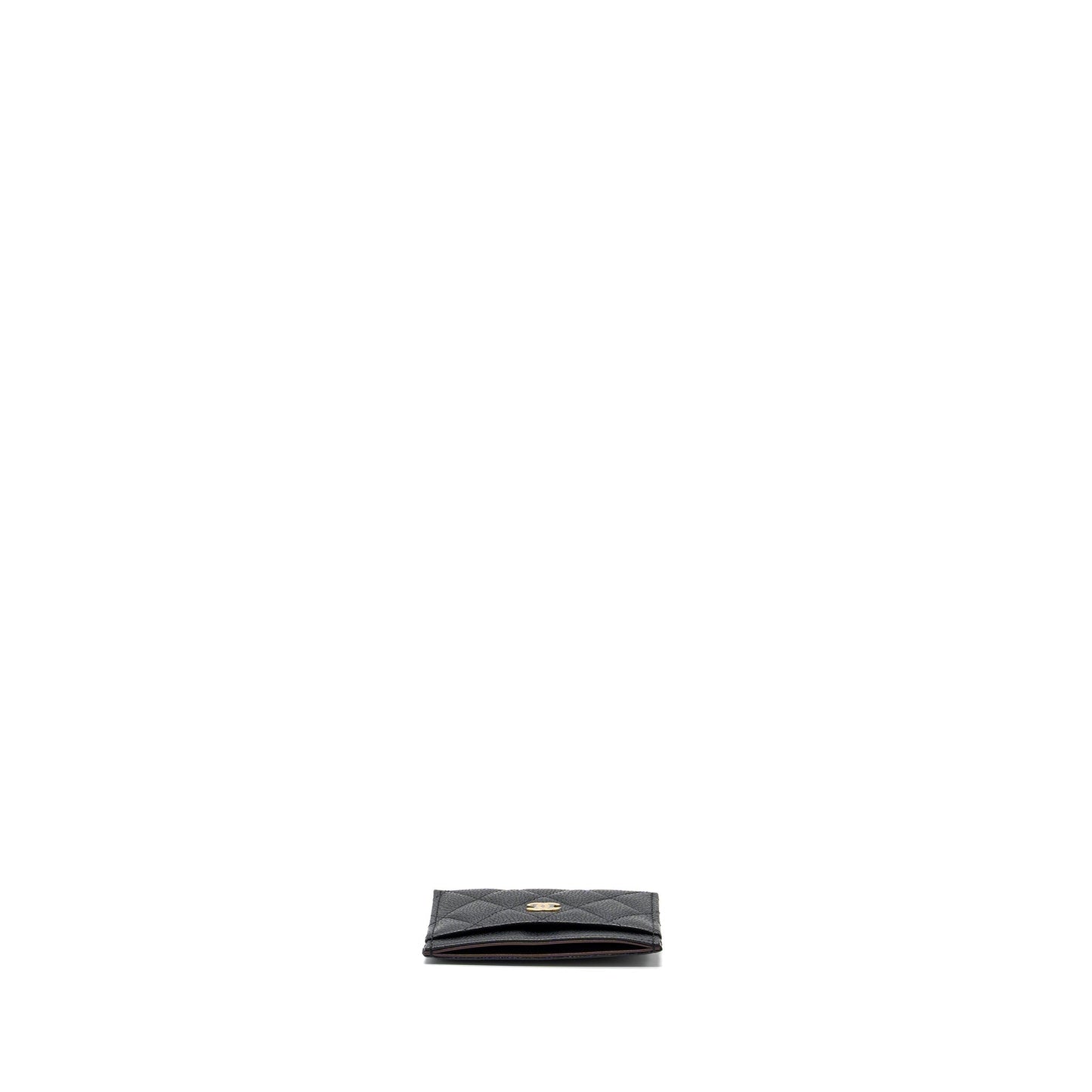 Chanel classic card holder caviar black  (microchip )